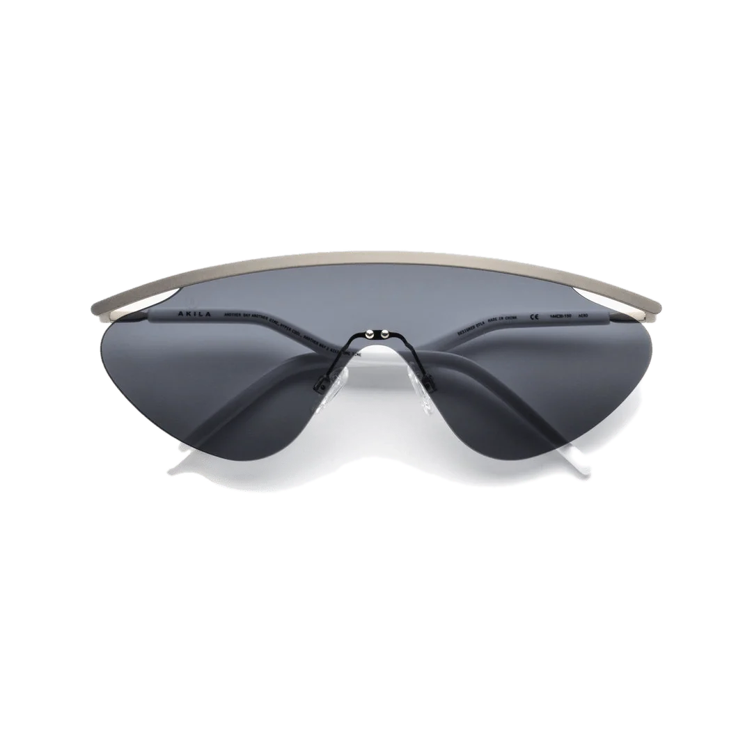 Aero / White Acetate & Black Lens