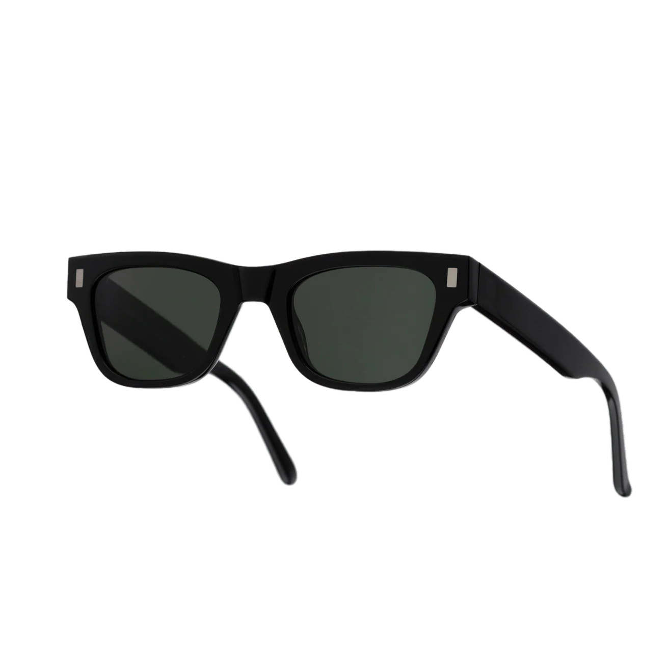 Aki / Black Acetate & Green Solid Lens - Image 2