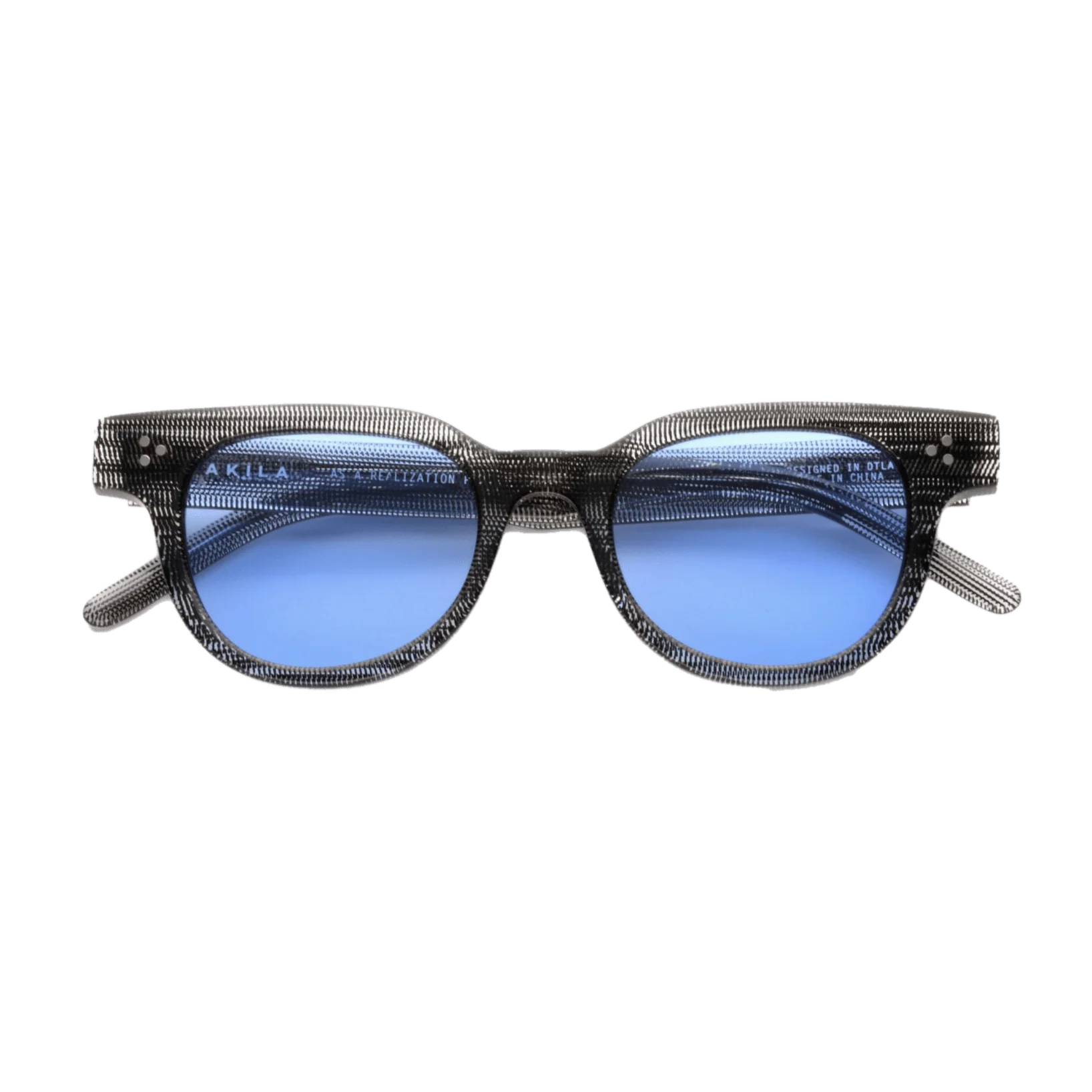 Legacy / Raw Moiré Acetate & Sky Blue Lens