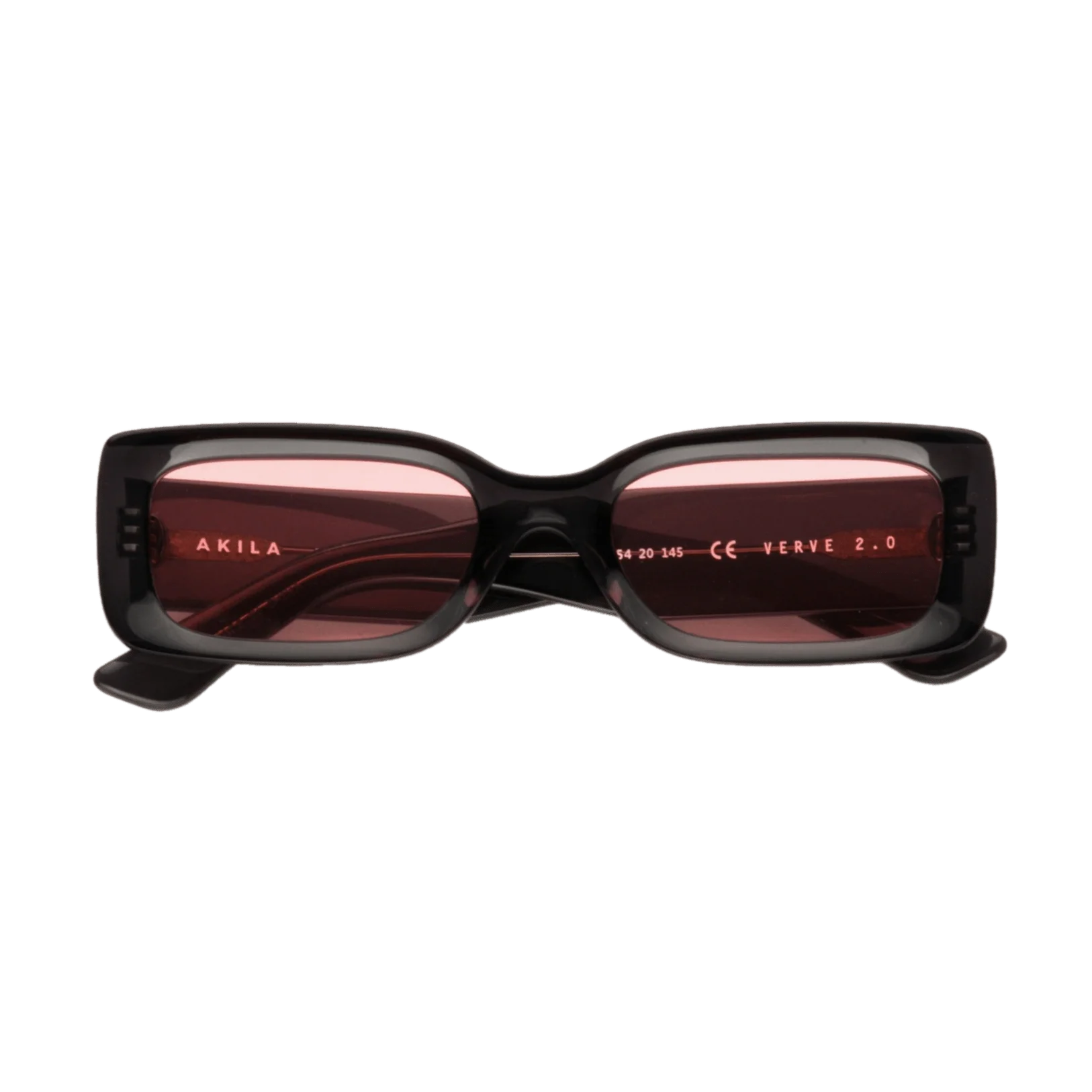 Verve 2.0 / Transparent Black Acetate & Rose Lens