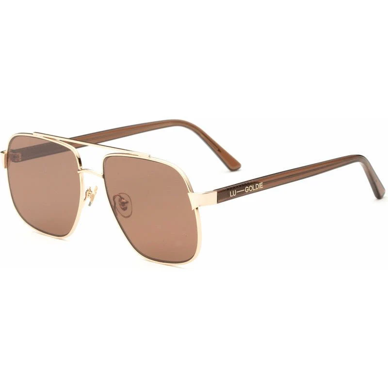 Amelia / Gold Metal & Brown Coffee Lens - Image 2