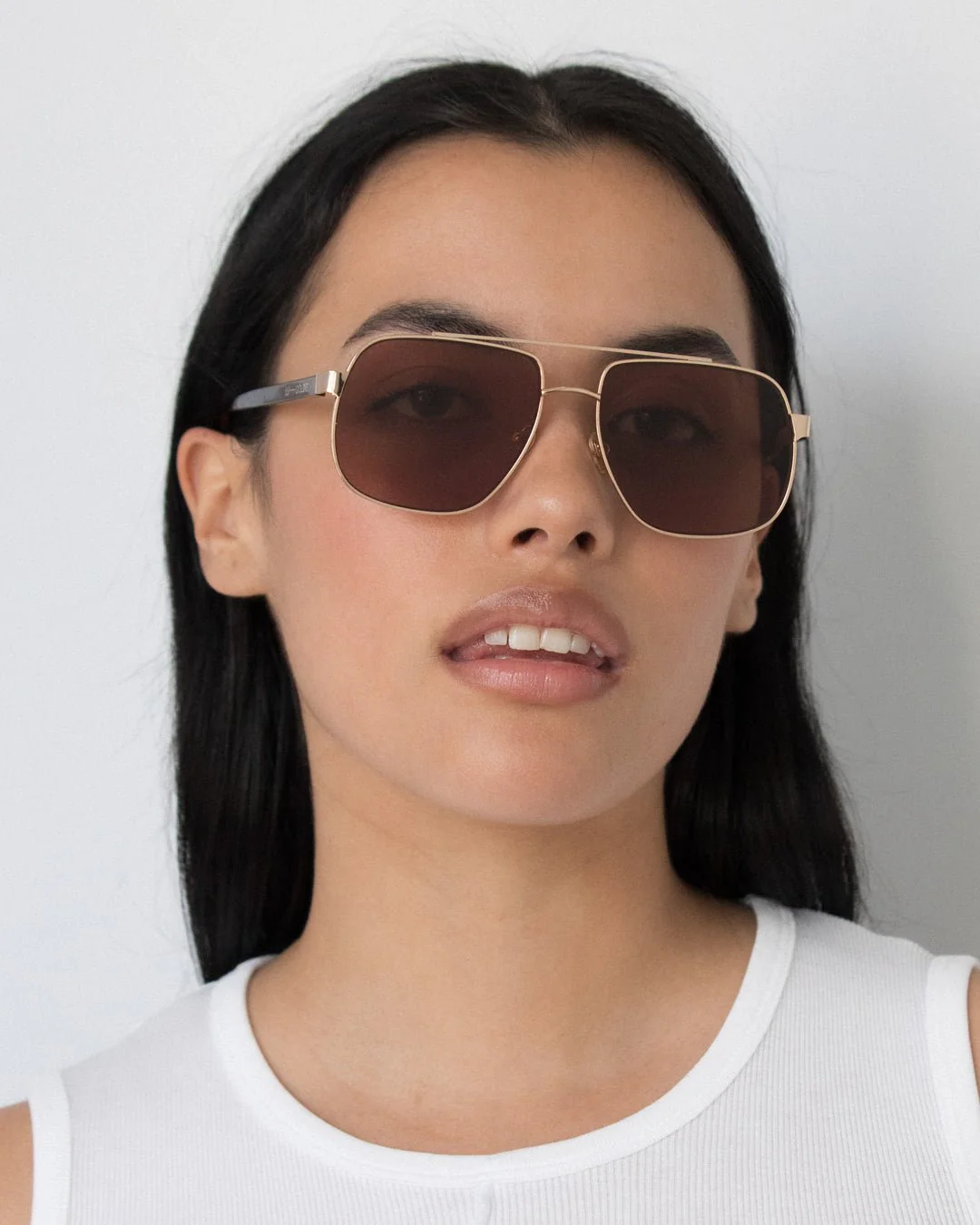 Amelia / Gold Metal & Brown Coffee Lens - Image 4