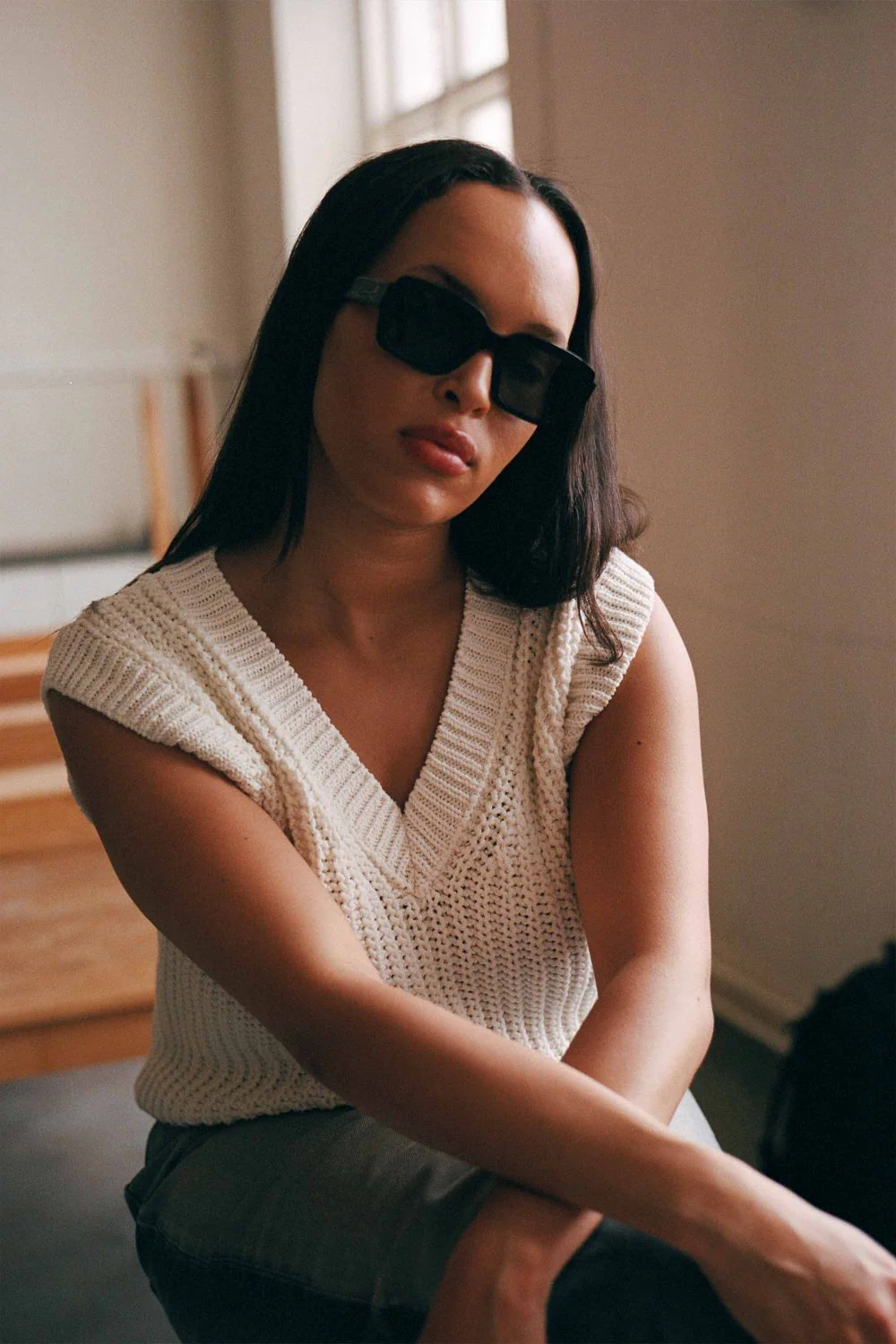 Apollo / Black Acetate & Green Solid Lens - Image 6