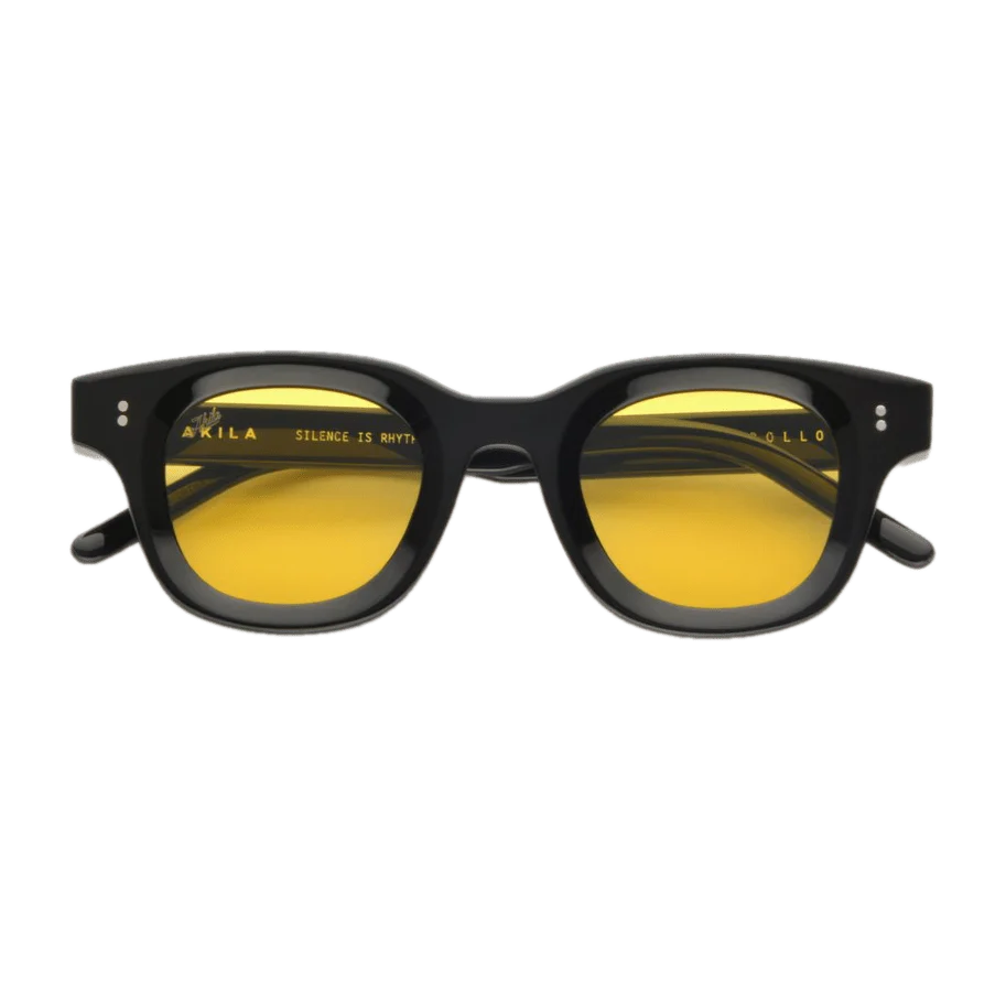 Apollo / Black Acetate & Yellow Lens