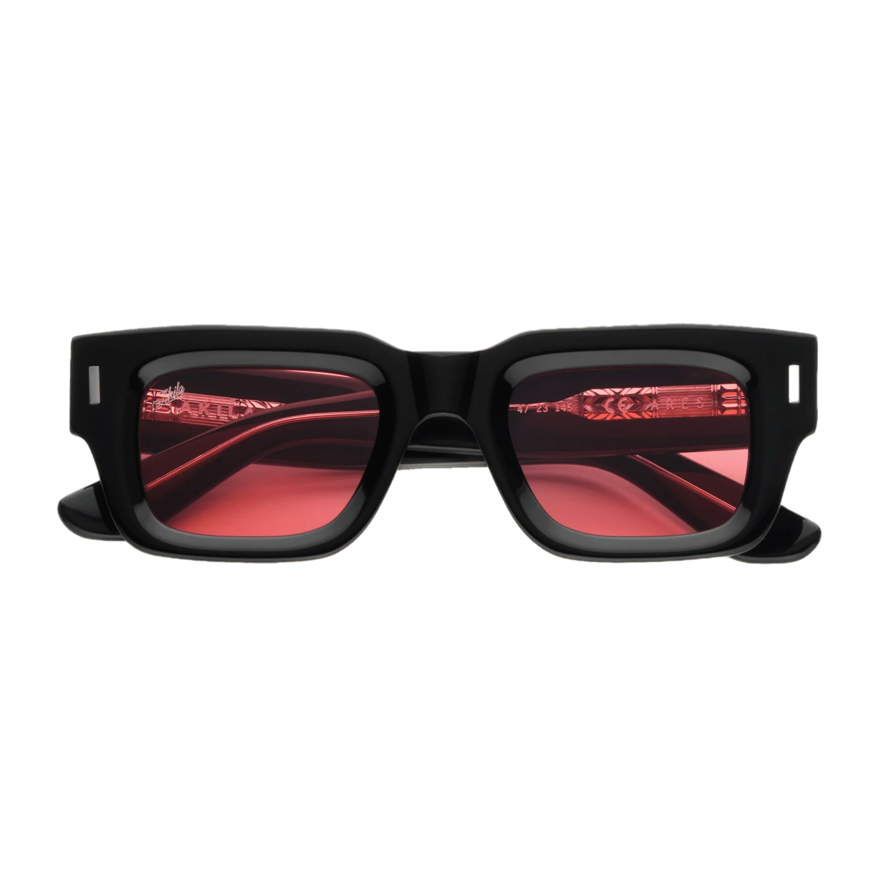 Ares / Black Acetate & Rose Lens