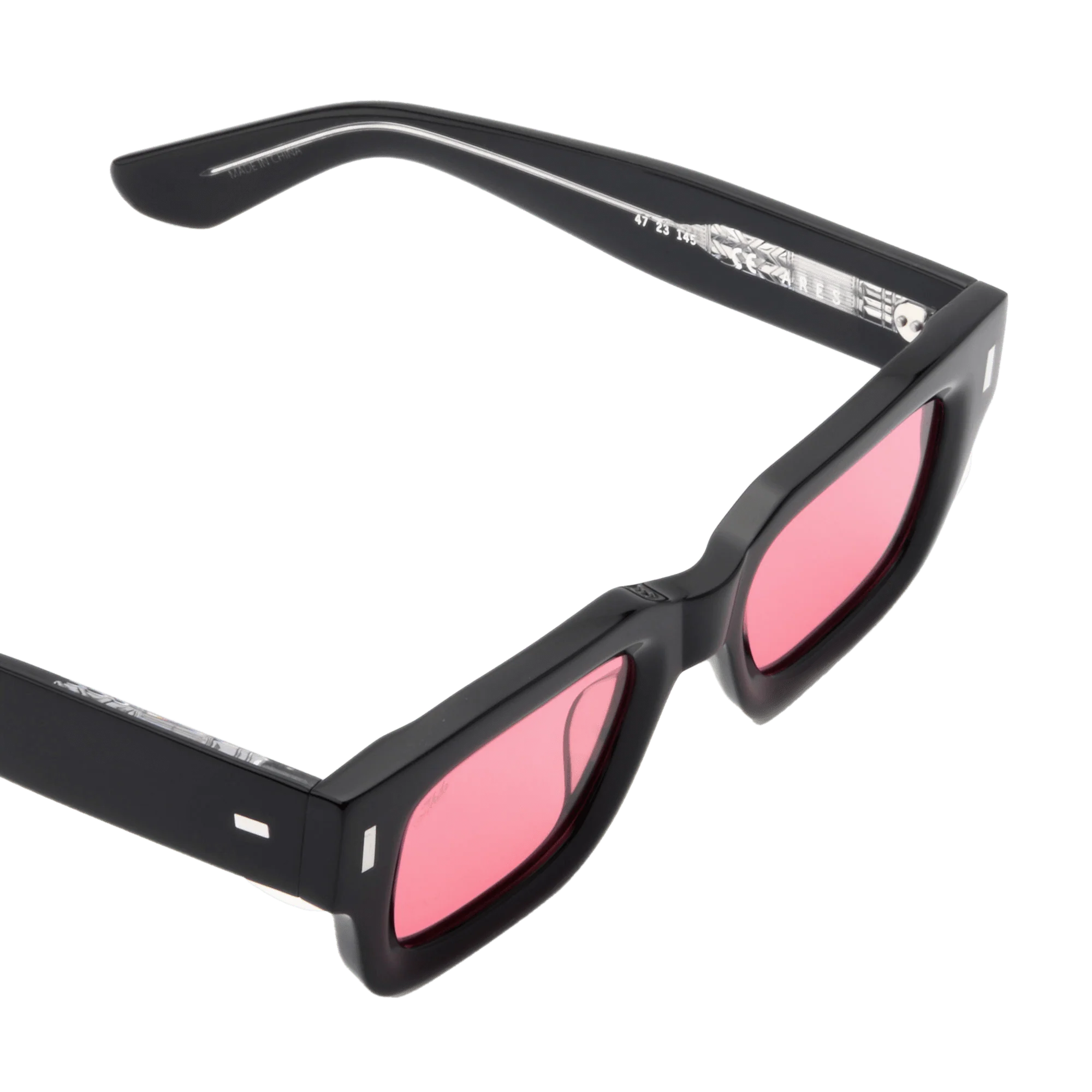 Ares / Black Acetate & Rose Lens - Image 3