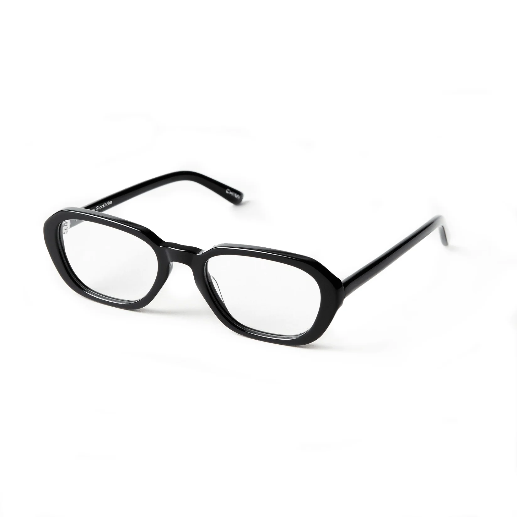 B Optical / Black Acetate & Clear Lens - Image 2