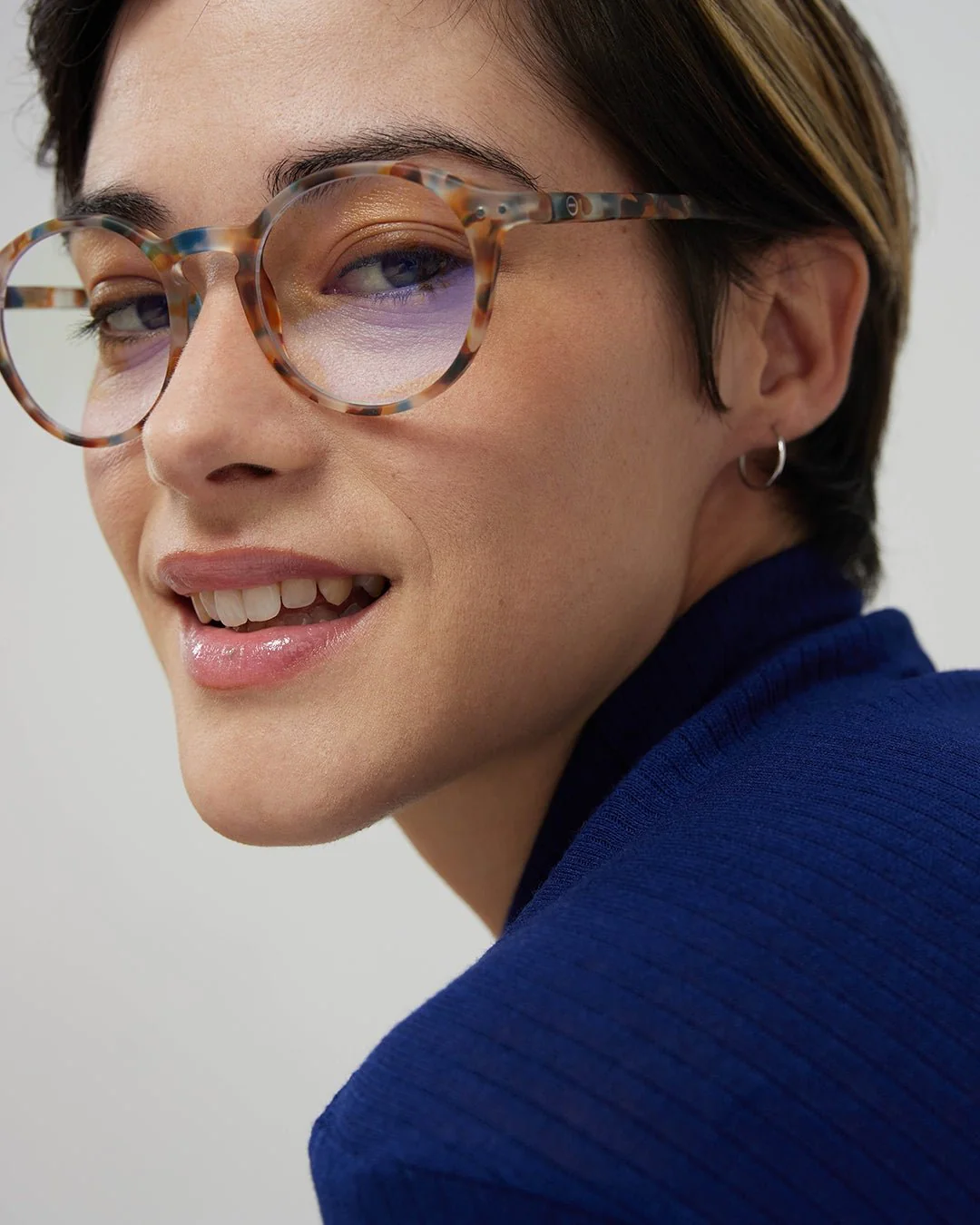 Blue-Light Optical Glasses / Style D / Blue Tortoise - Image 3