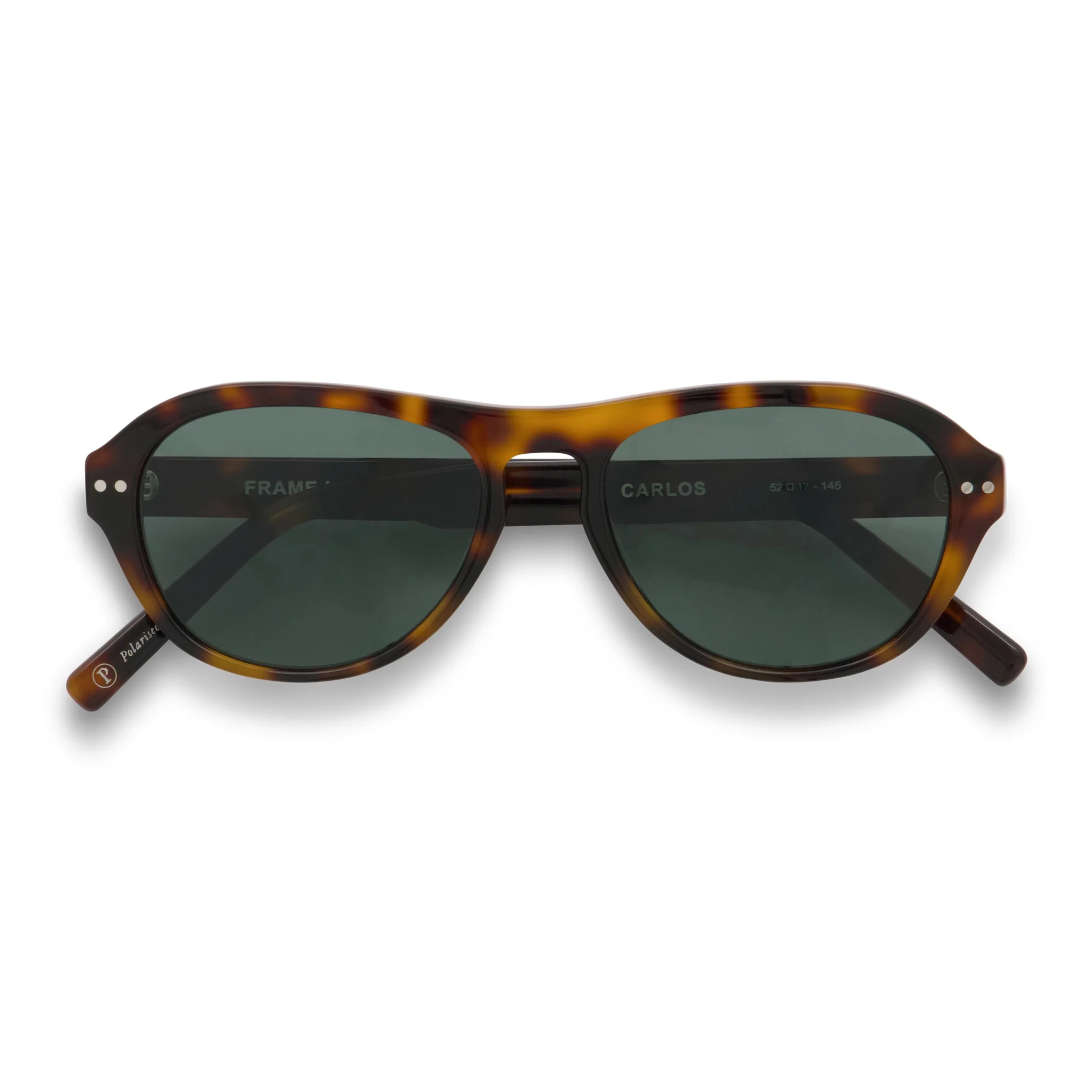 Carlos / Tortoise Acetate & Polarised Green Lens