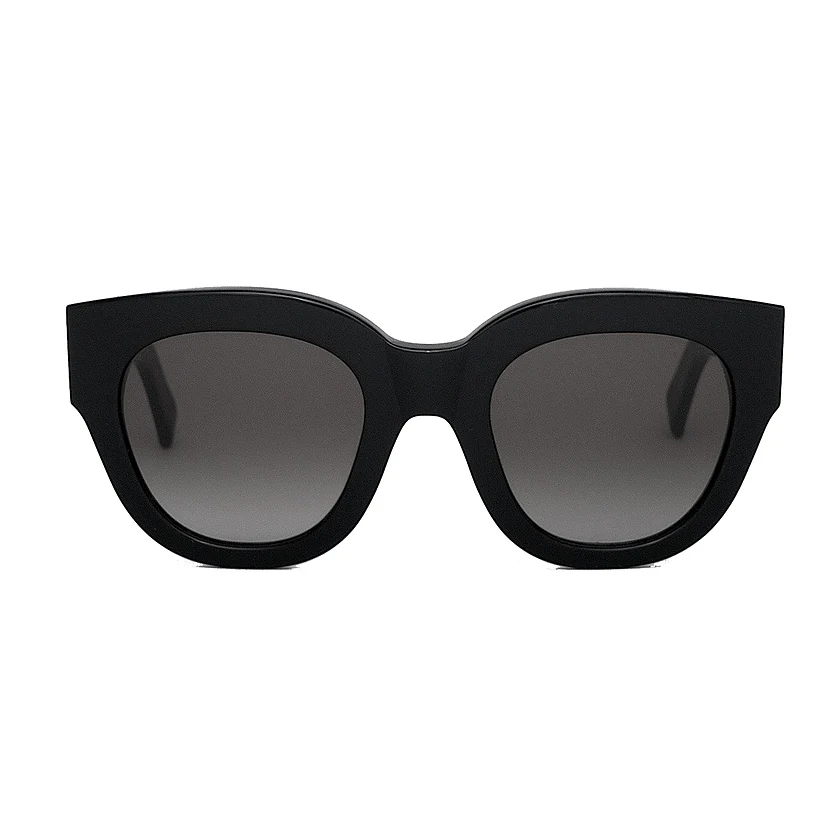 Cleo / Black Acetate & Grey Gradient Lens