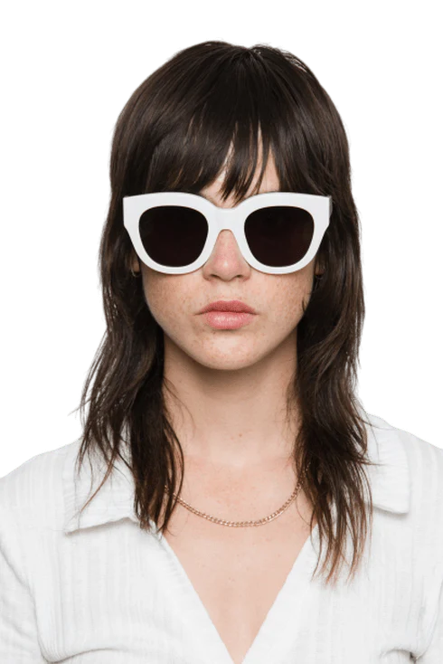 Cleo / White Acetate & Grey Lens - Image 3
