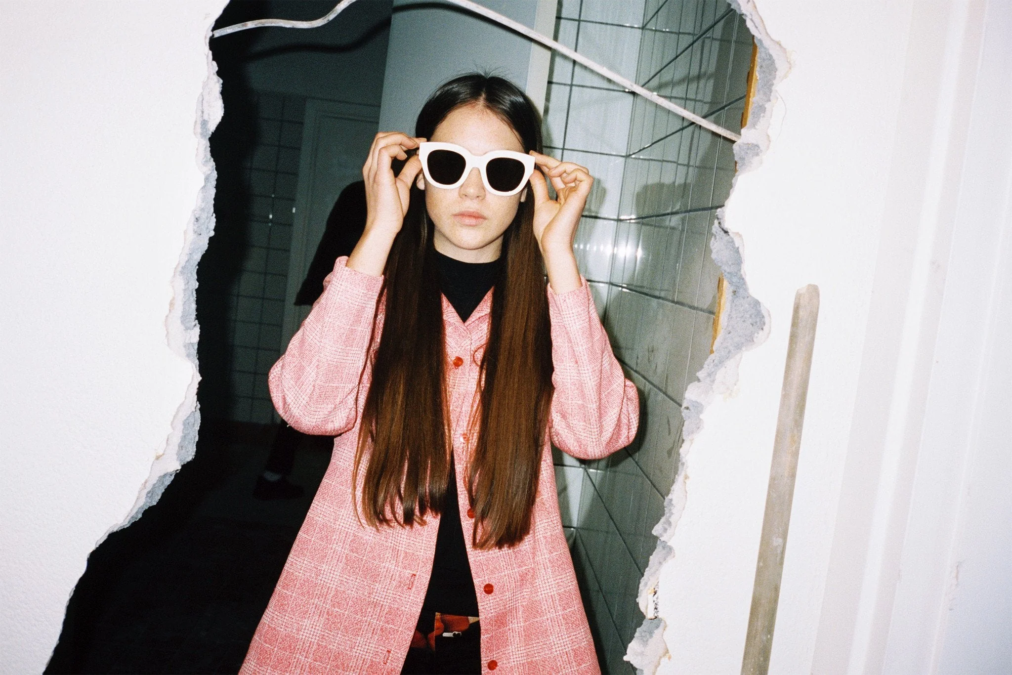 Cleo / White Acetate & Grey Lens - Image 6