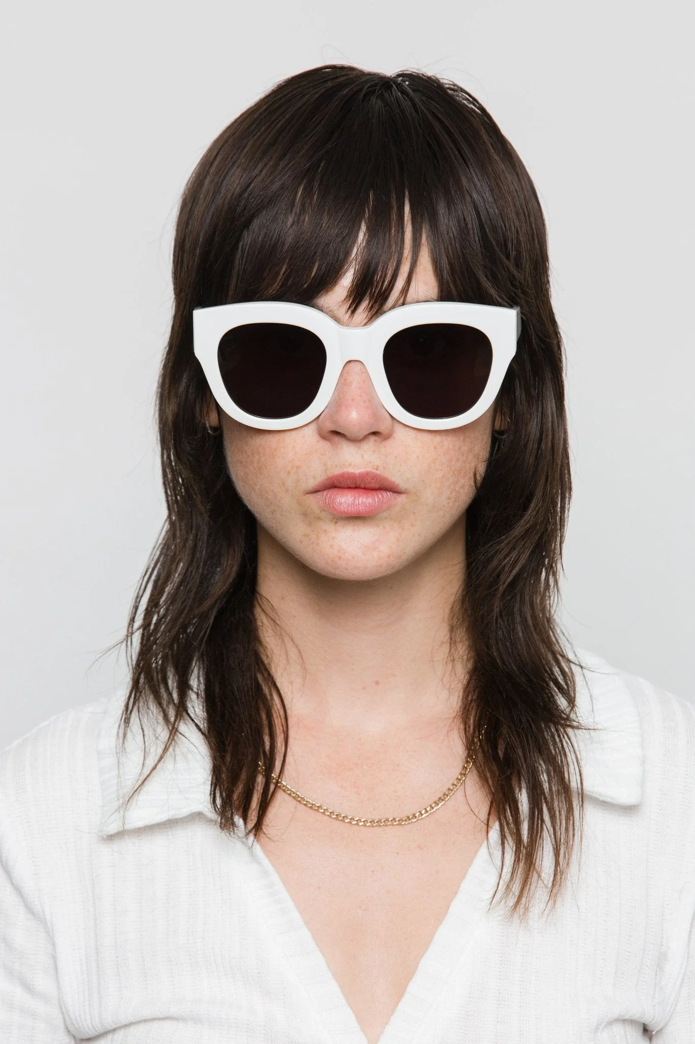 Cleo / White Acetate & Grey Lens - Image 9