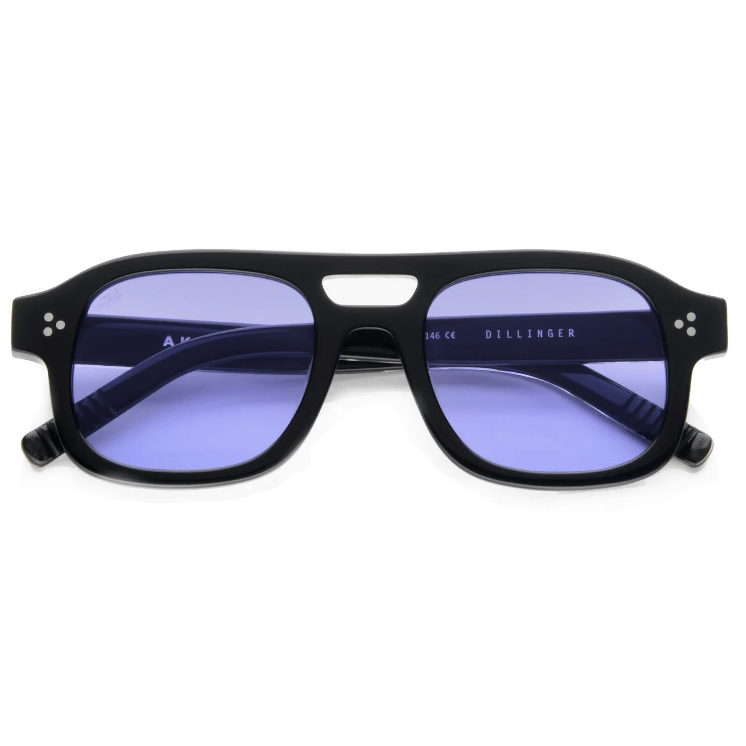 Dillinger / Black Acetate & Lavender Lens