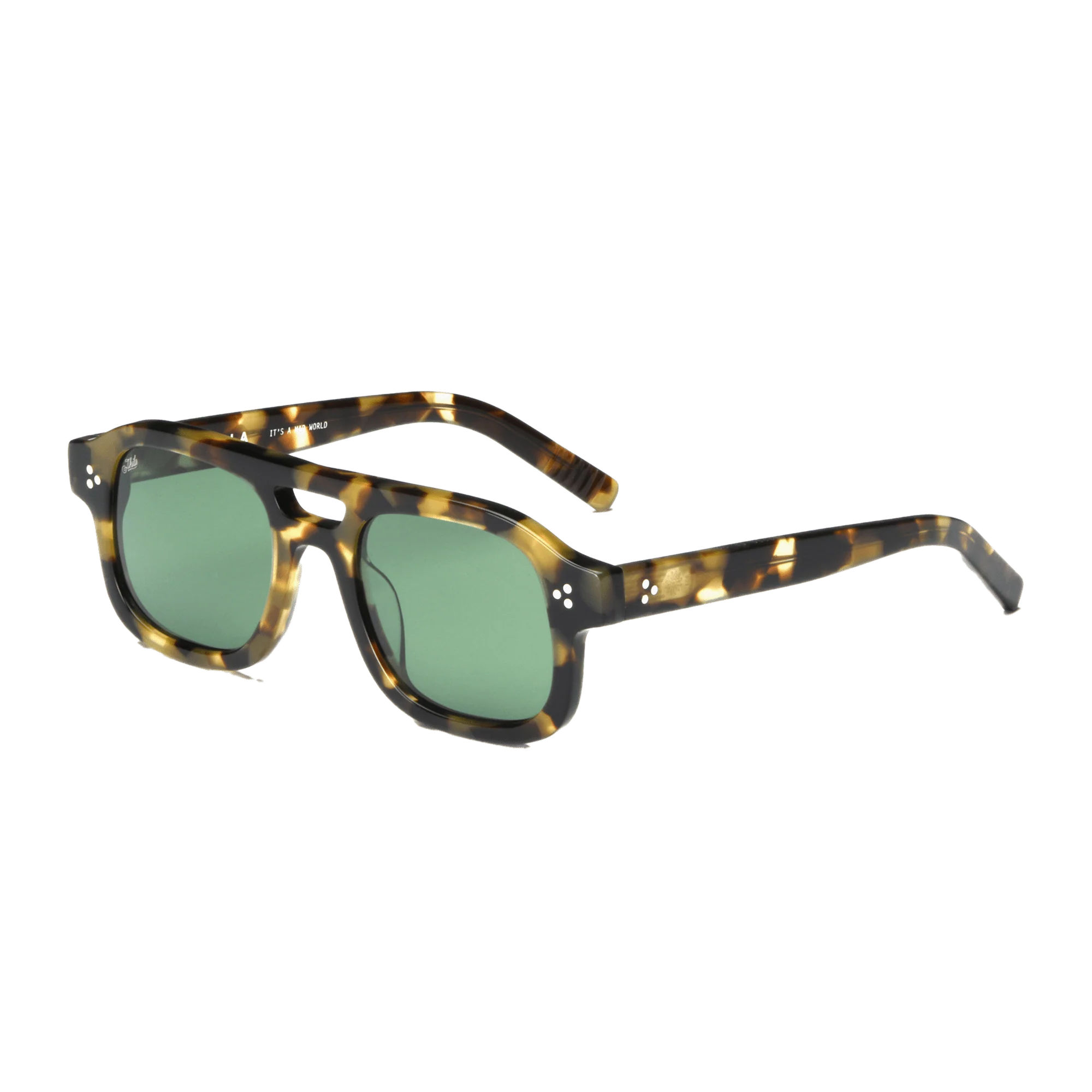 Dillinger / Camo Tortoise Acetate & Dark Green Lens - Image 2