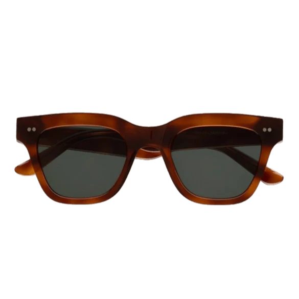 Ellis / Amber Acetate & Green Solid Lens