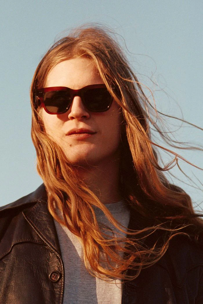 Ellis / Amber Acetate & Green Solid Lens - Image 3