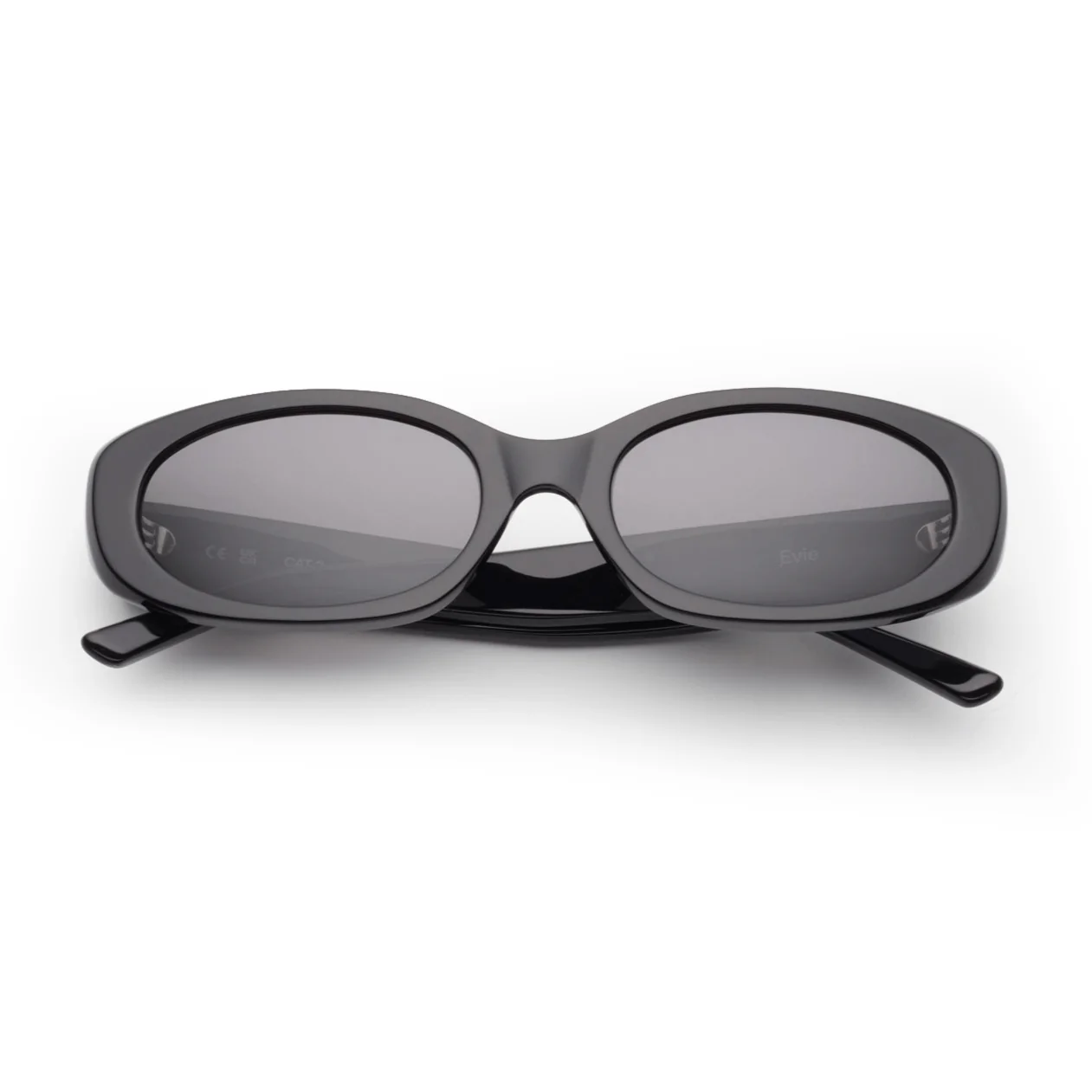 Evie / Black Acetate & Grey Lens