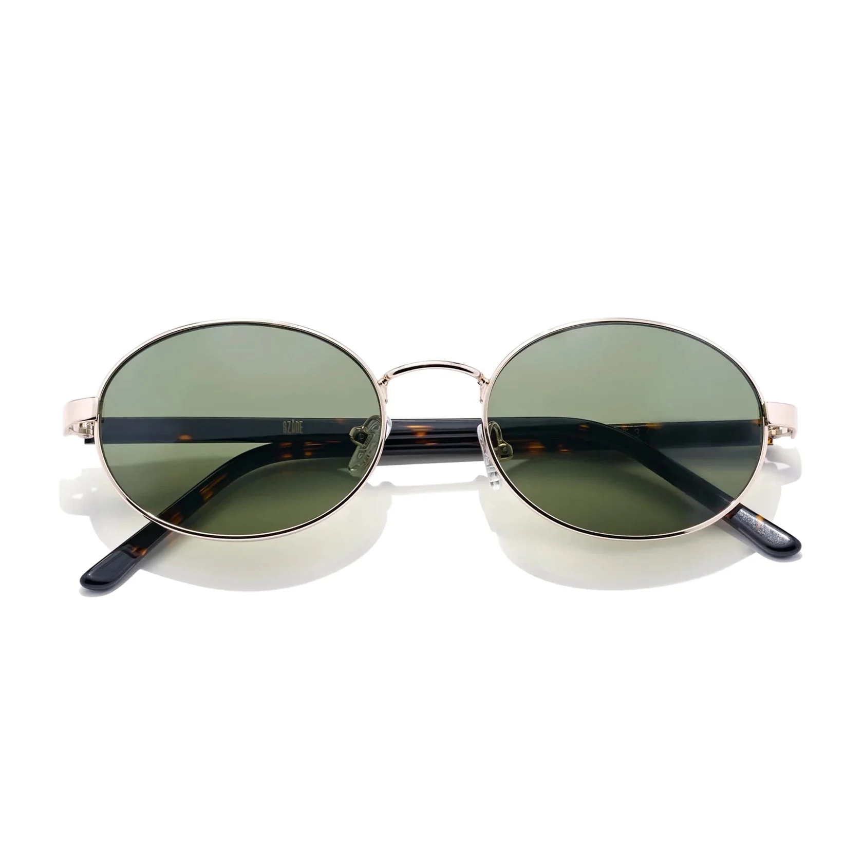 Finch / Polished Gold & Moss Lens