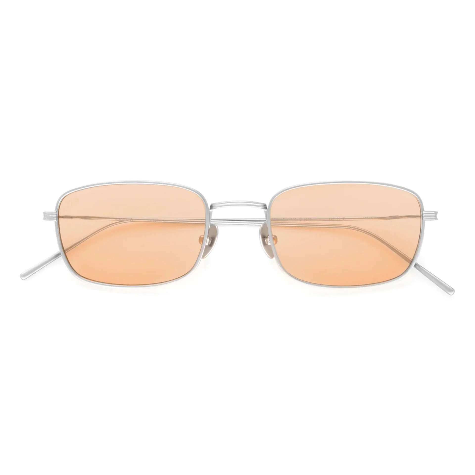 Grace / Matte Silver Titanium & Apricot Lens