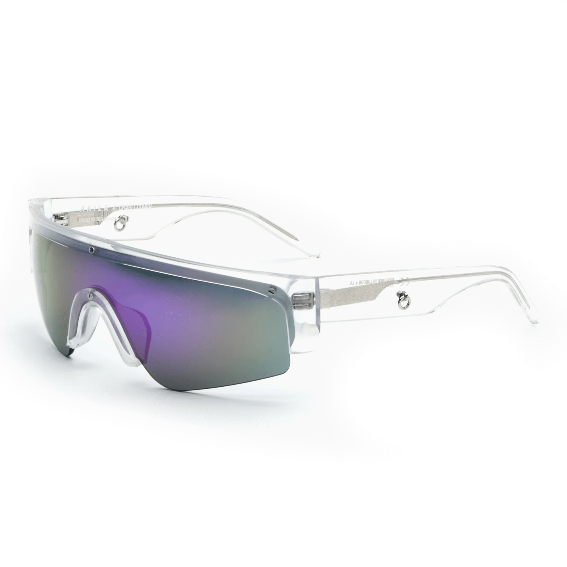 X Charli Cohen / Halo / Clear Acetate & Purple-Green Mirror Lens