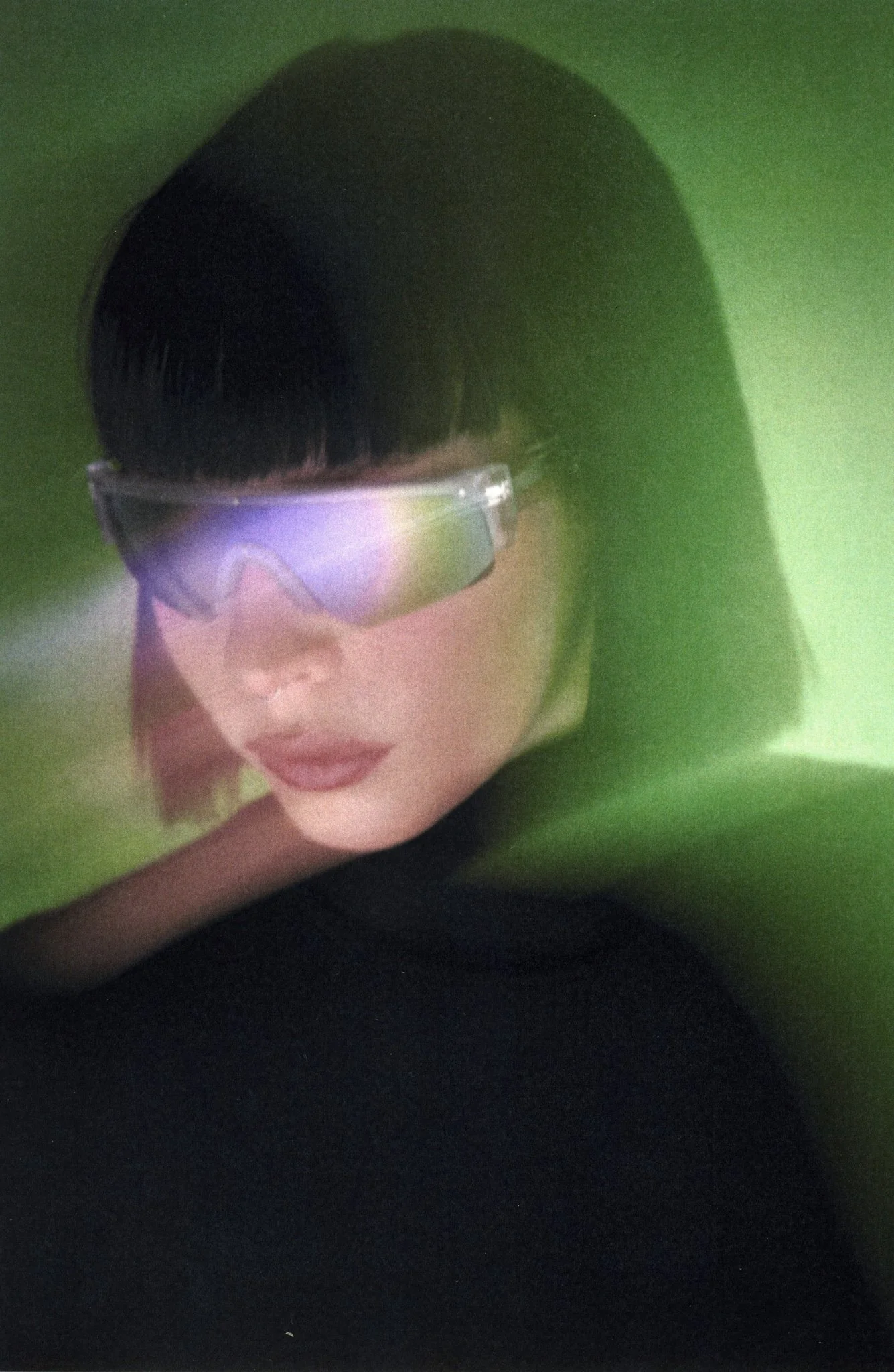 X Charli Cohen / Halo / Clear Acetate & Purple-Green Mirror Lens - Image 5