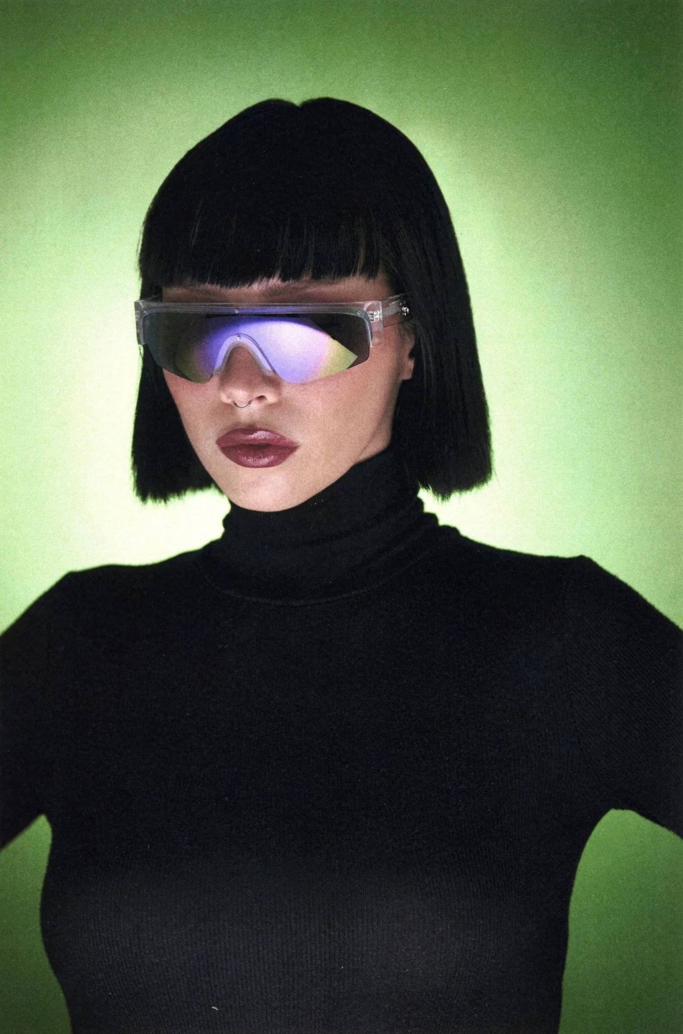 X Charli Cohen / Halo / Clear Acetate & Purple-Green Mirror Lens - Image 6