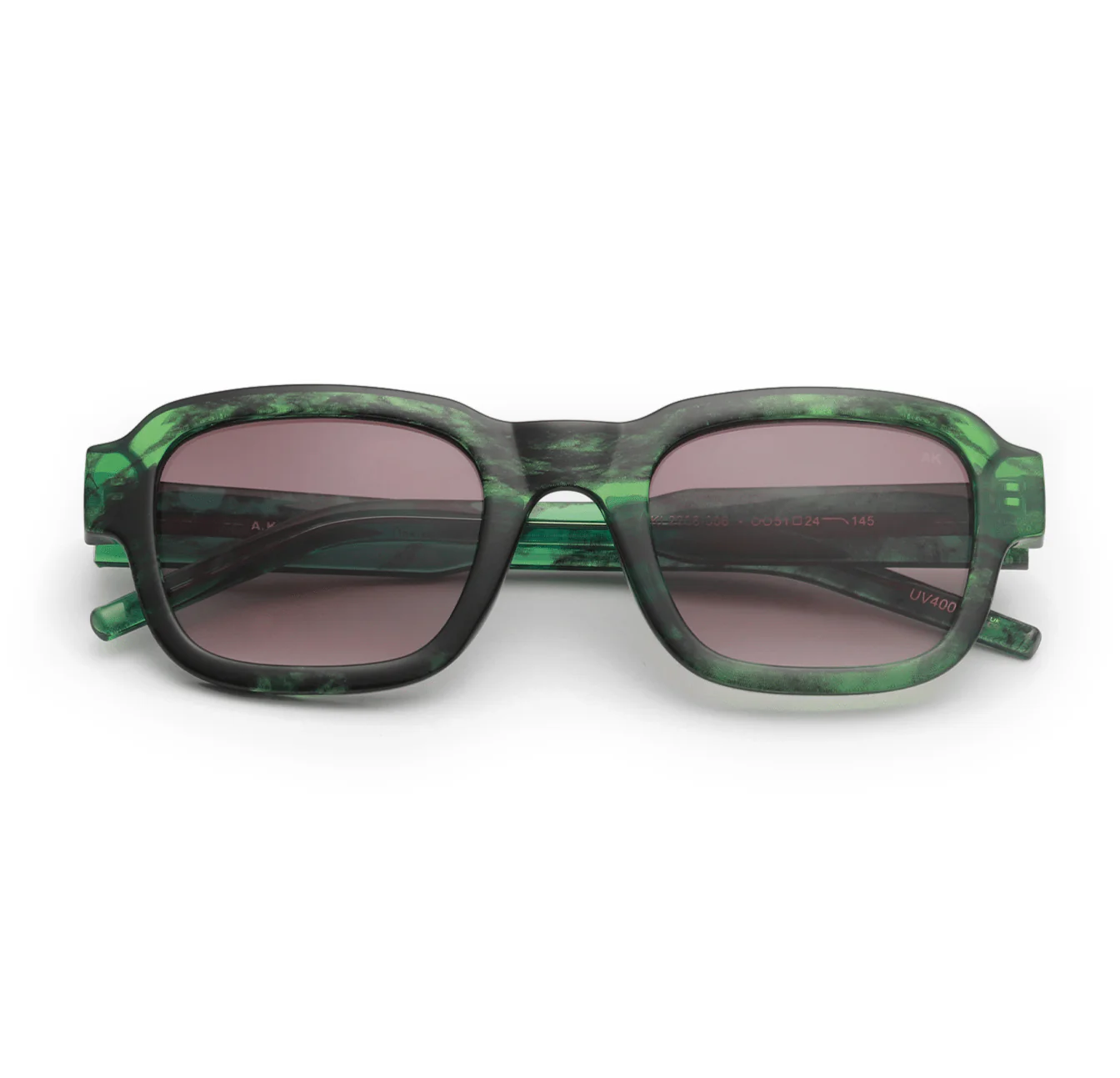 Halo / Green Marble Transparent & Plum Lens