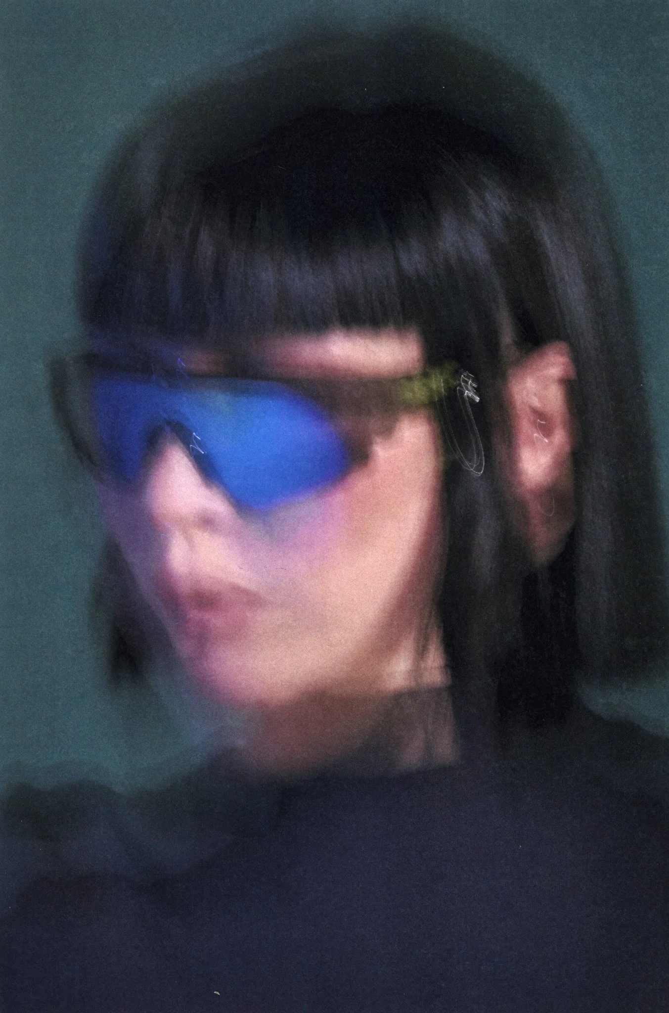 X Charli Cohen / Halo / Green Tortoise Acetate & Blue-Green Mirror Lens - Image 5