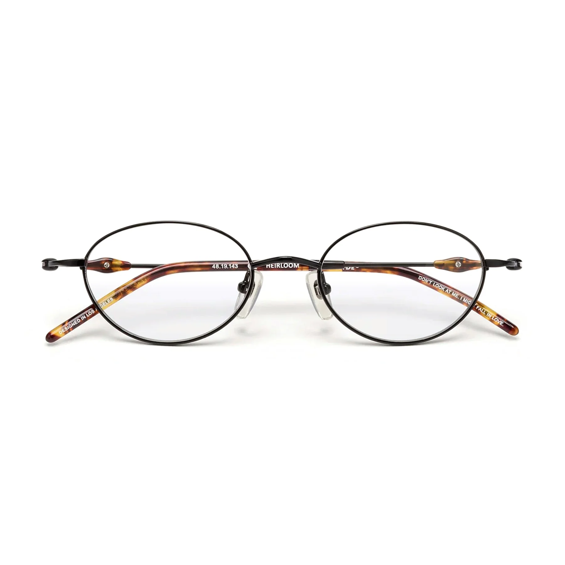 Heirloom Optical / Black Tortoise Titanium & Blue-Light Lens
