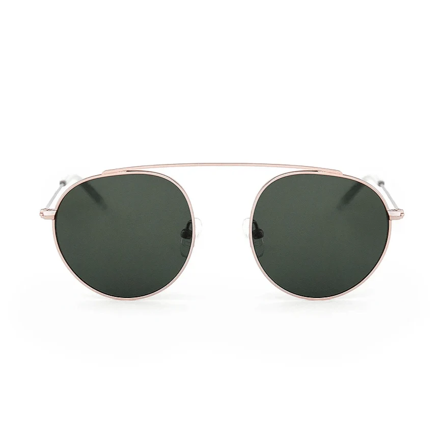 Iota / Gold Metal & Green Solid Lens