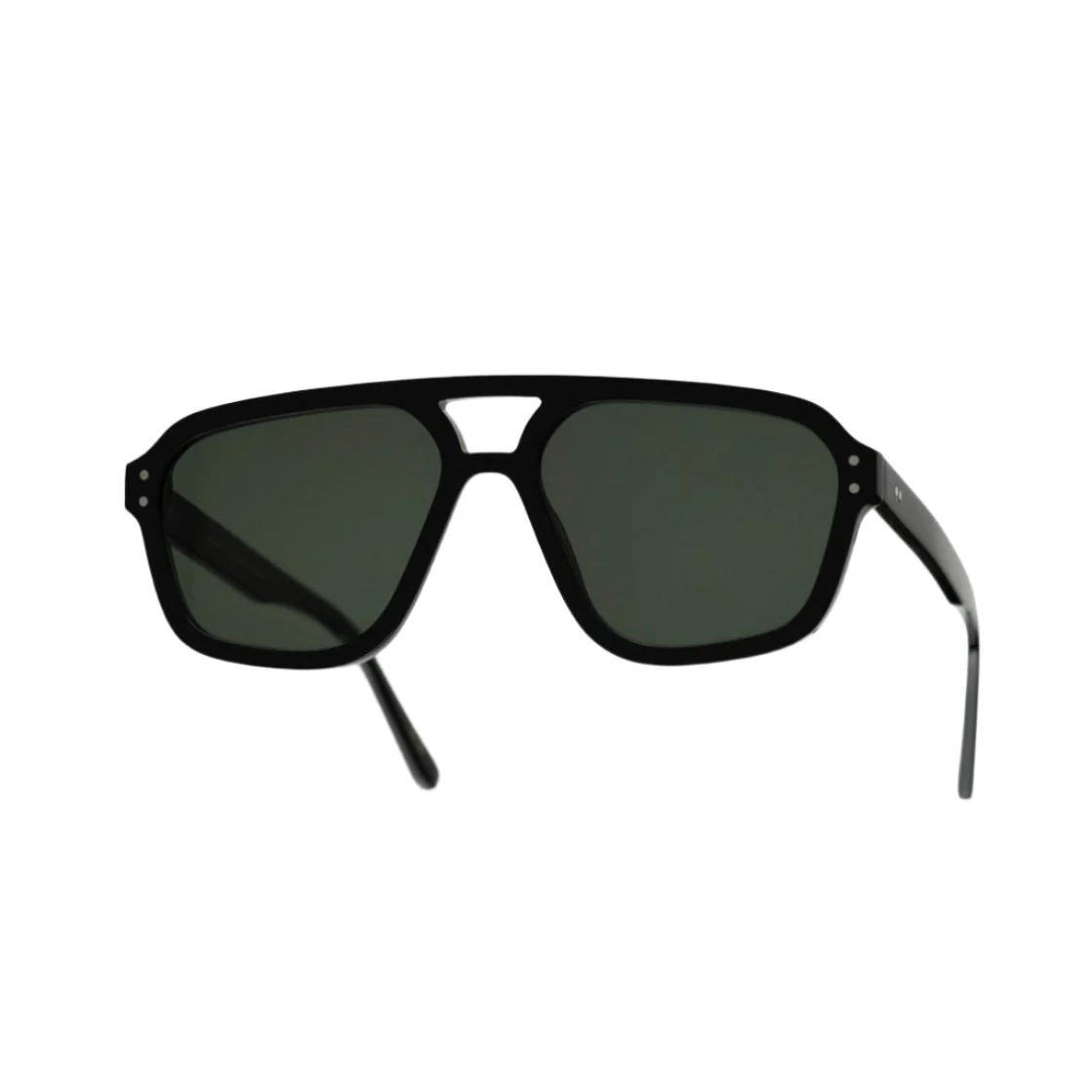 Jet / Black Acetate & Green Solid Lens - Image 2