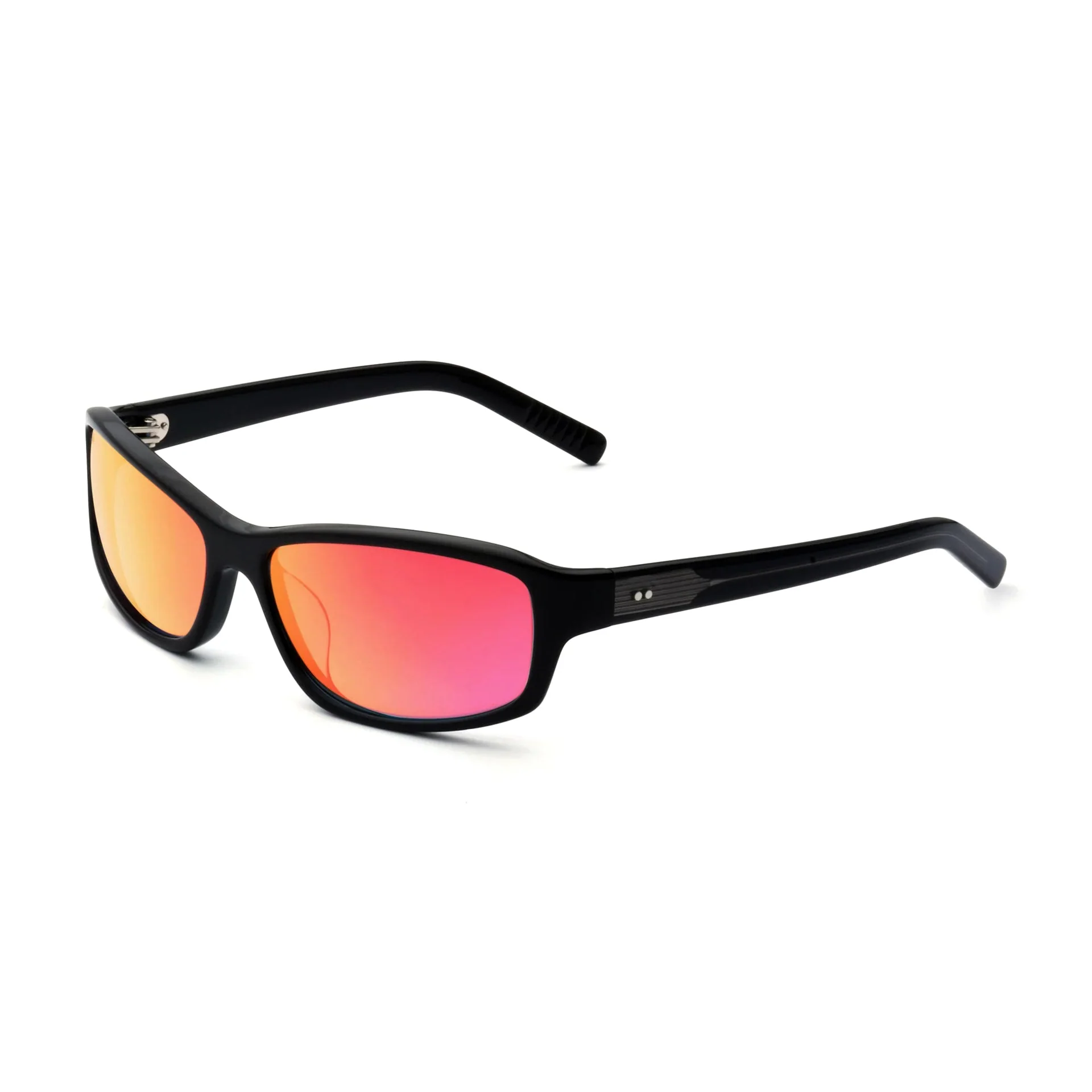Jet / Black Acetate & Ruby Mirror Lens - Image 2