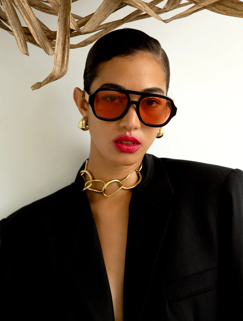 JimBob / Black Acetate & Orange Lens - Image 3