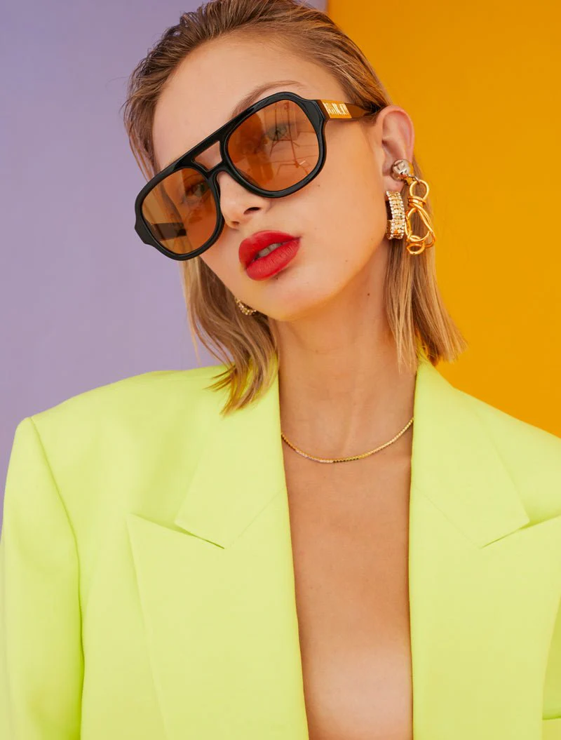 JimBob / Black Acetate & Yellow Lens - Image 4