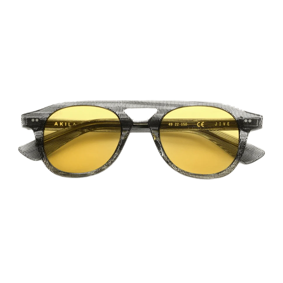 Jive / Grey Moiré Acetate & Yellow Lens