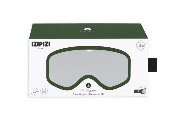 Junior Kids Ski Snowboard Goggles / Khaki Green - Image 3