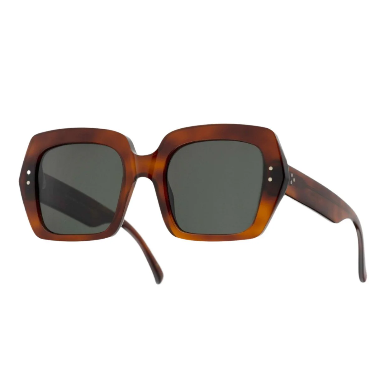 Kaia / Amber Acetate & Green Solid Lens - Image 2