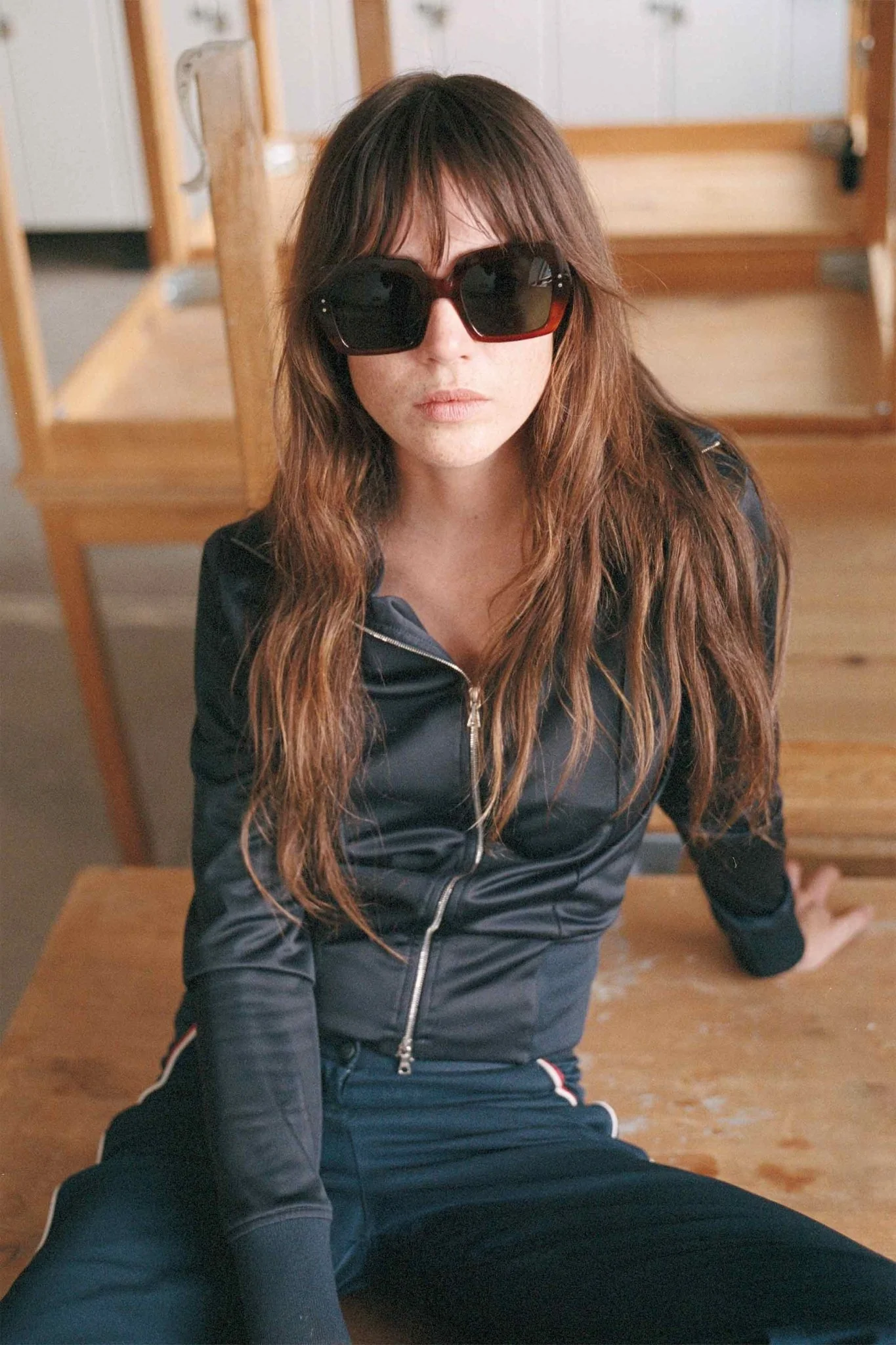 Kaia / Amber Acetate & Green Solid Lens - Image 3