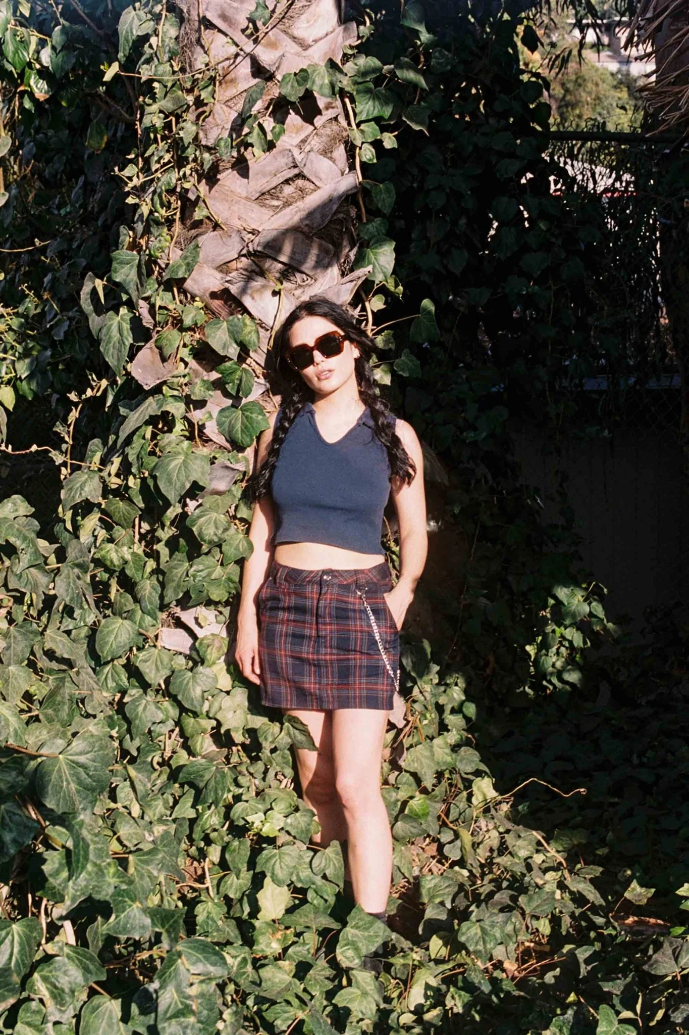 Kaia / Amber Acetate & Green Solid Lens - Image 4