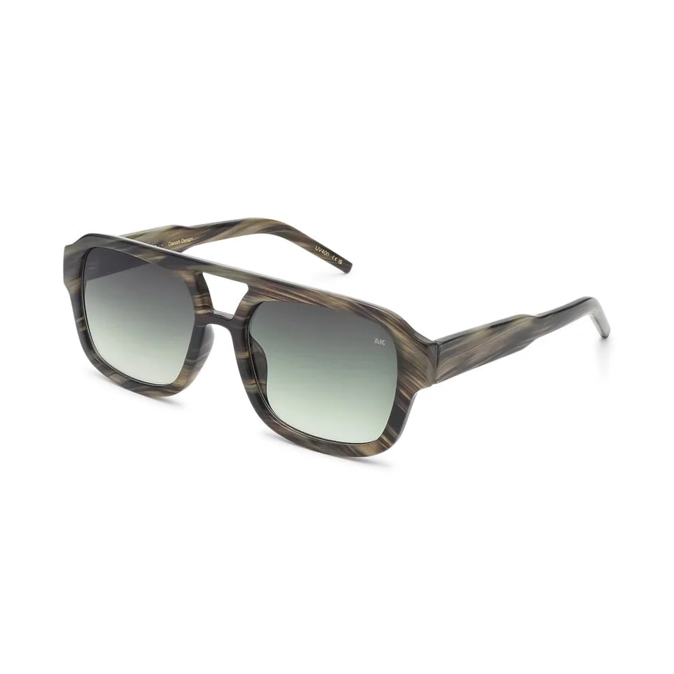 Kaya / Striped Horn & Green Gradient Lens - Image 2