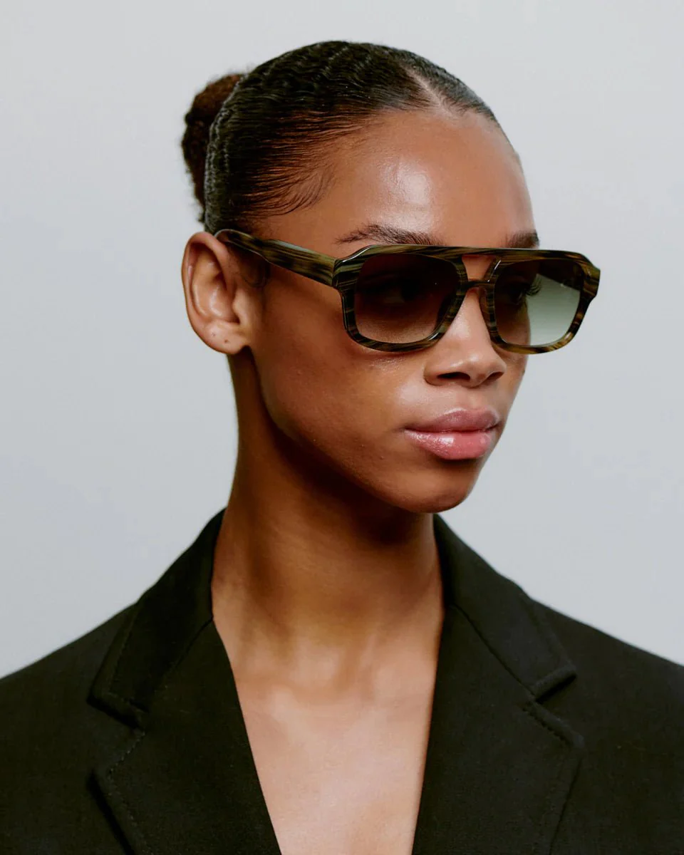 Kaya / Striped Horn & Green Gradient Lens - Image 6