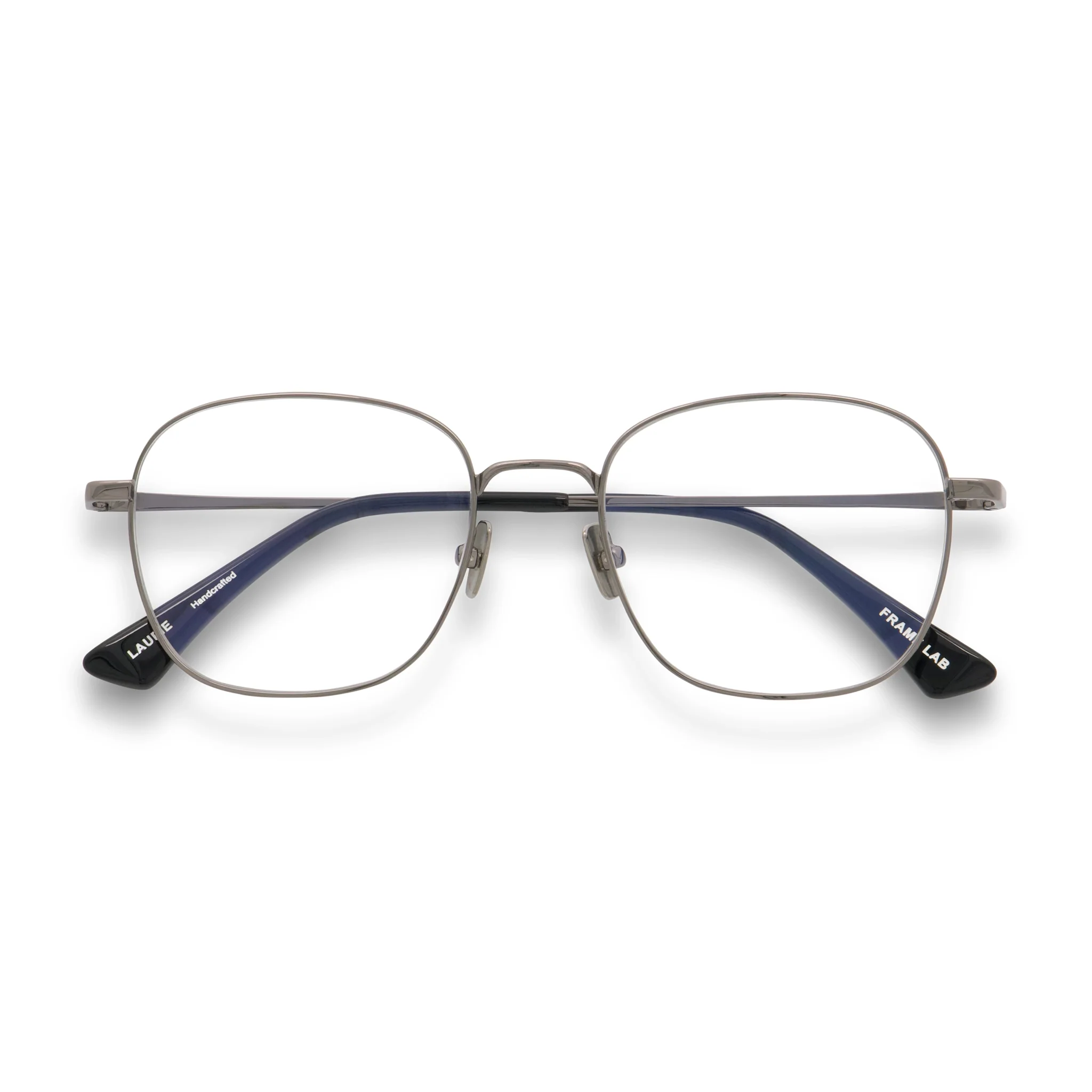 Laurie Optical / Silver Black Metal & Prescription Lens