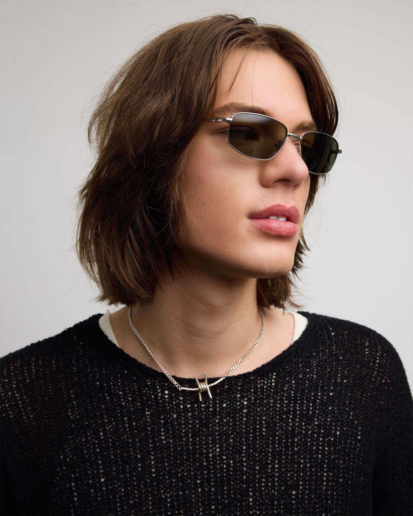 Lee / Polished Silver & Moss Lens - Image 3