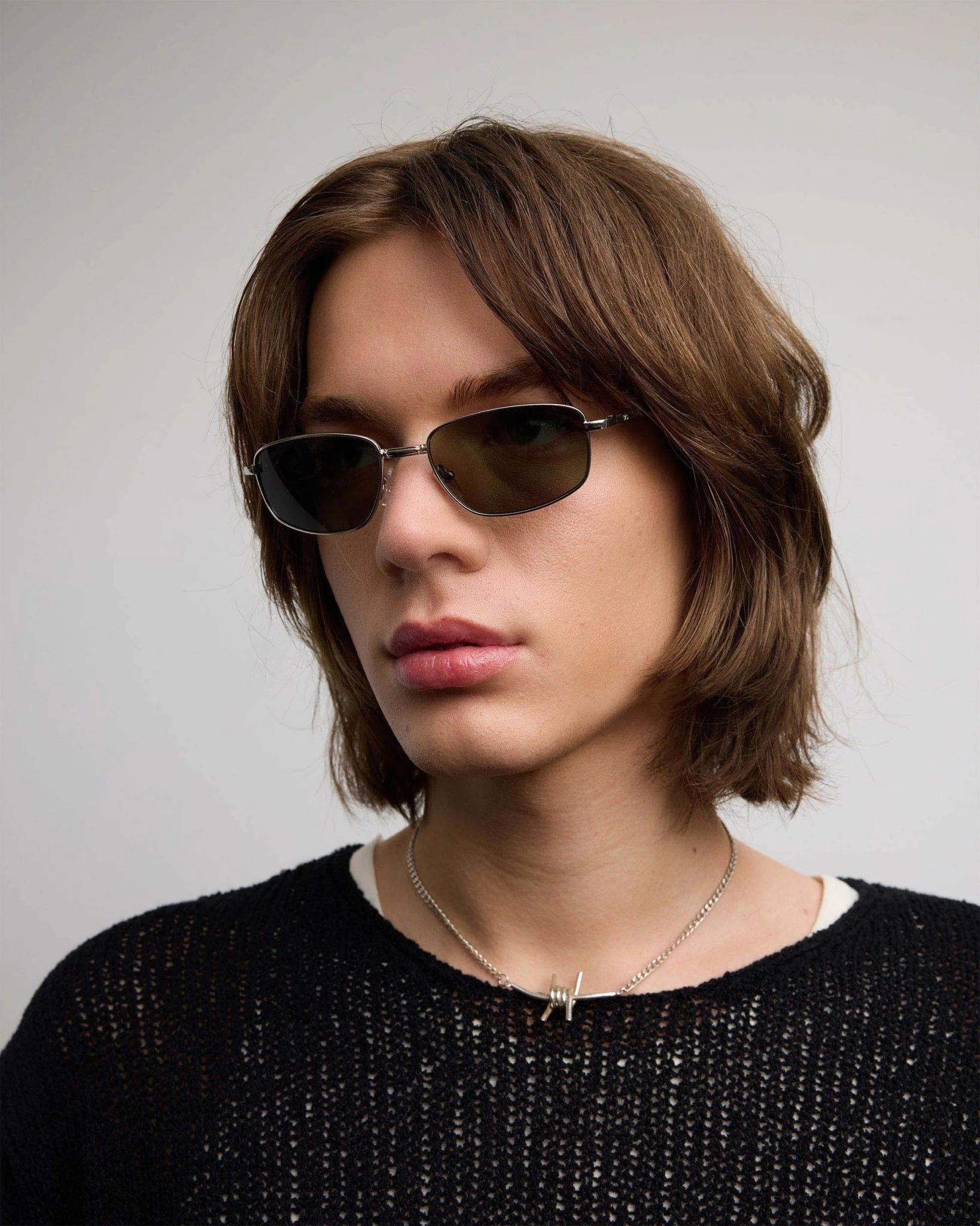 Lee / Polished Silver & Moss Lens - Image 5
