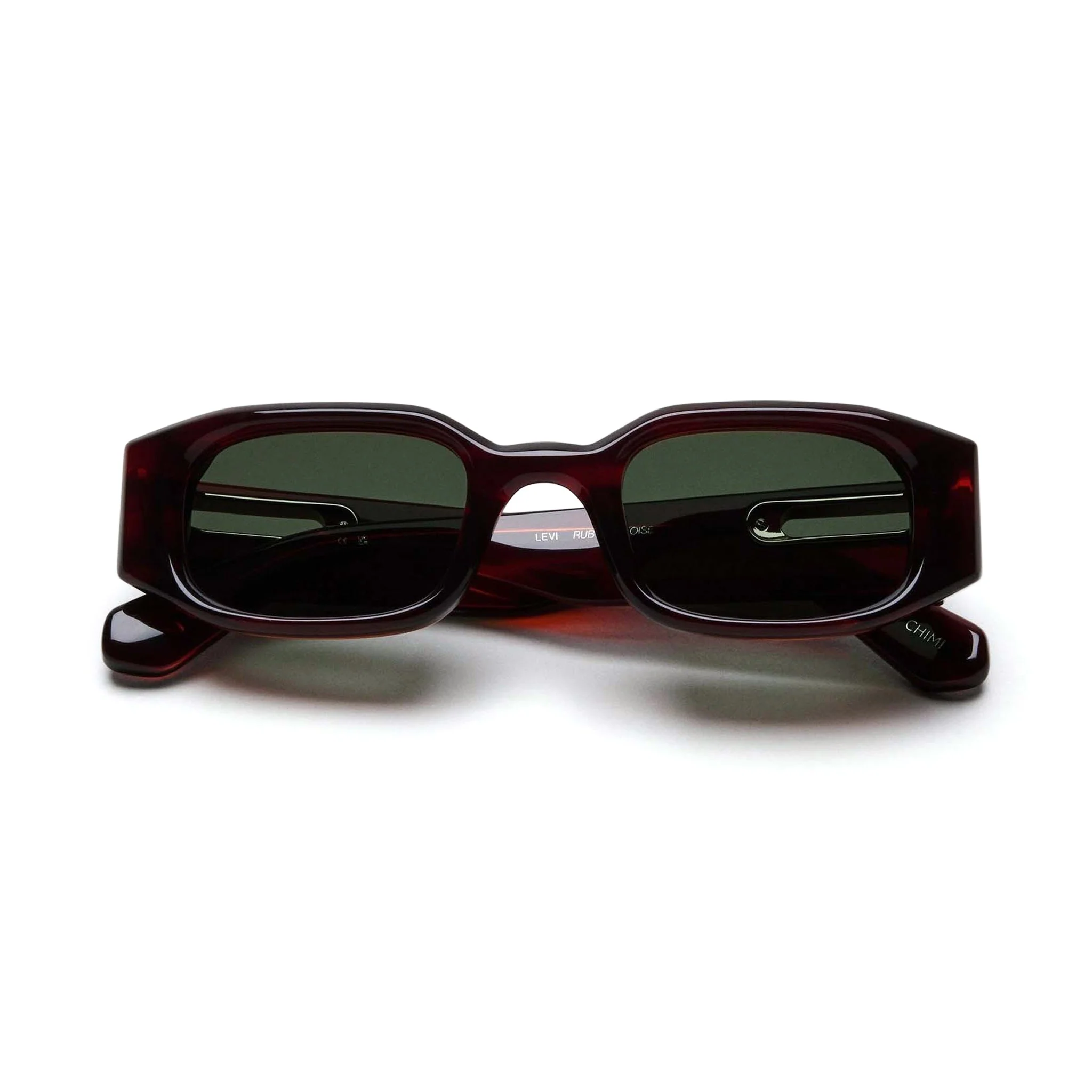 Levi / Red Tortoise Acetate & Green Lens