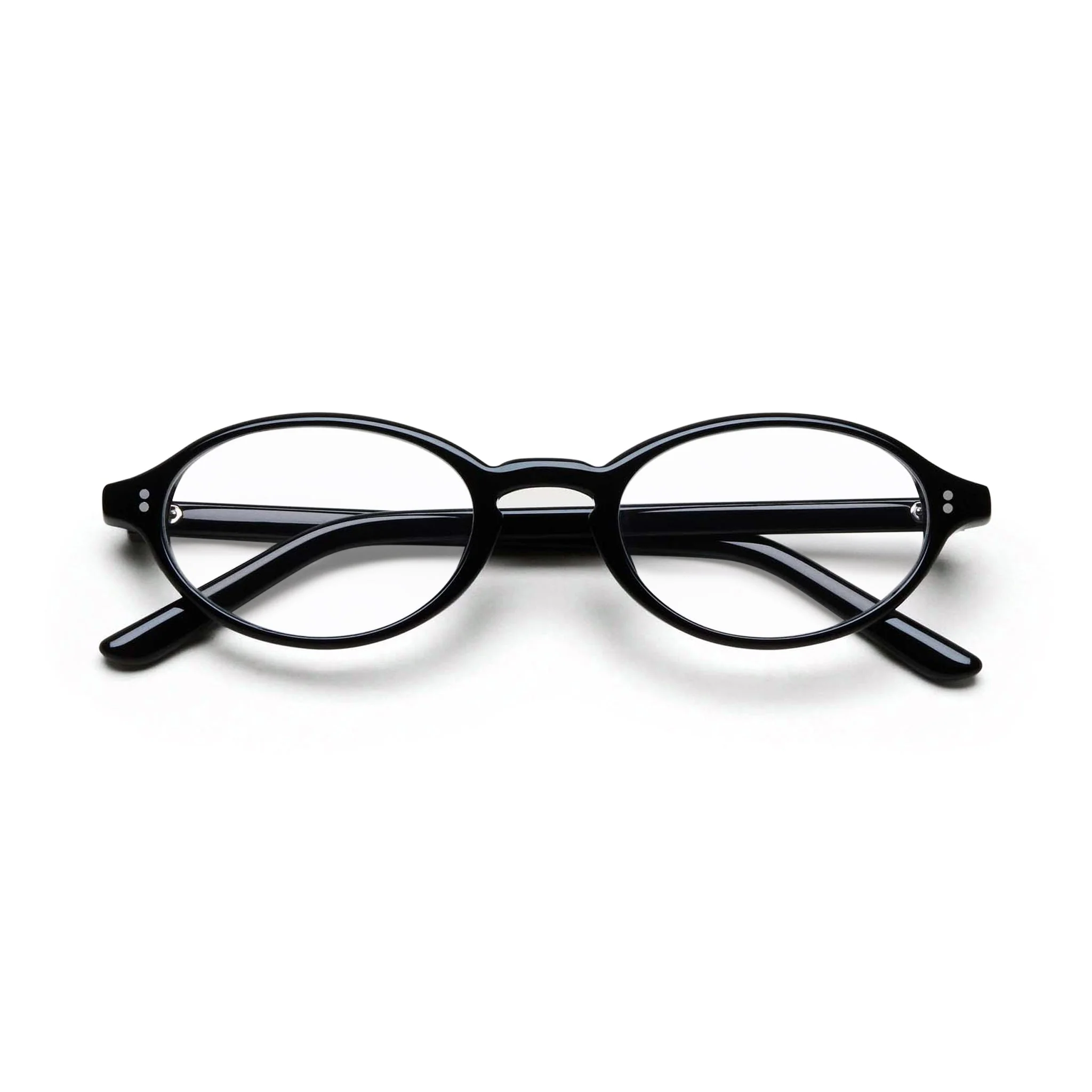 Lex Optical / Black Acetate & Clear Lens