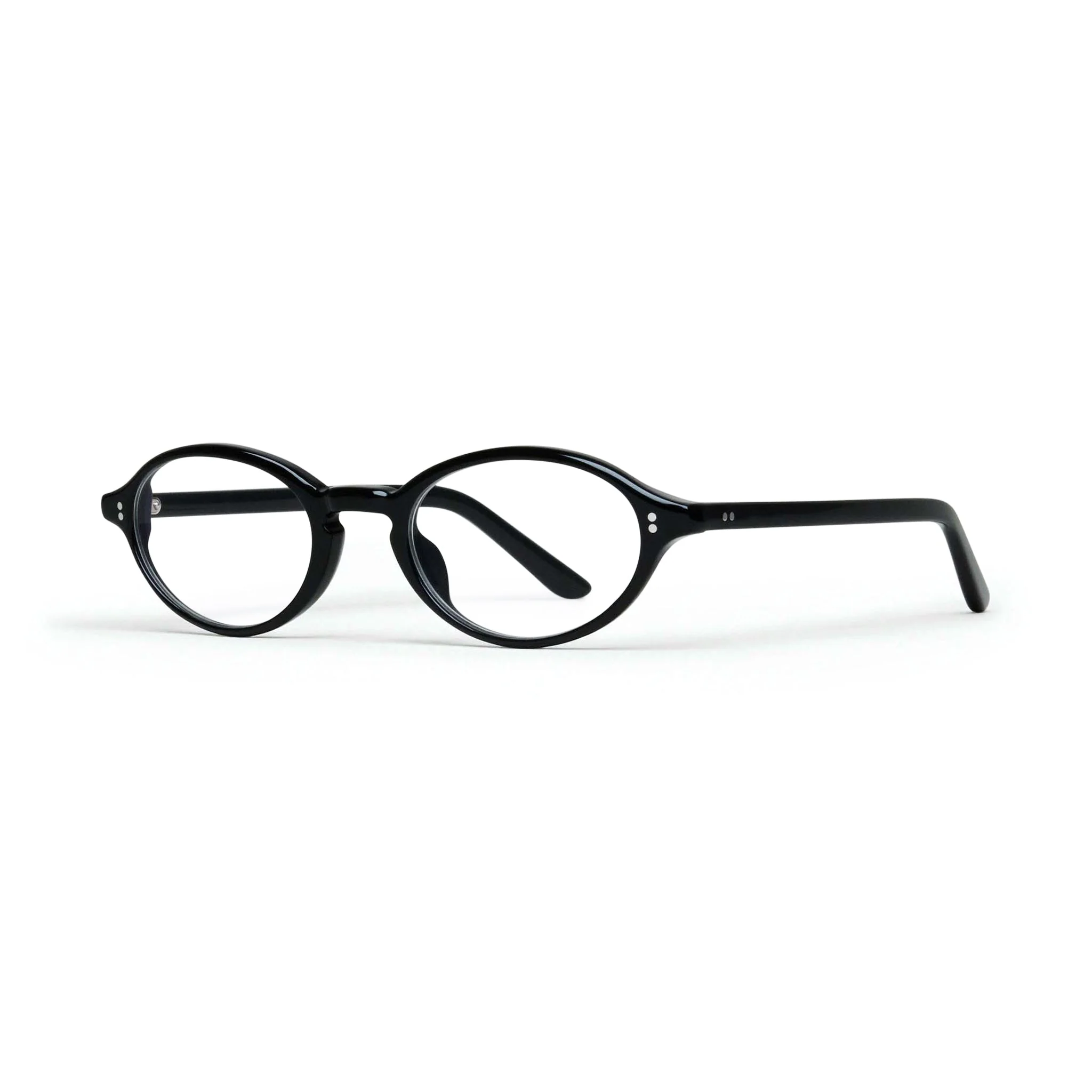 Lex Optical / Black Acetate & Clear Lens - Image 2