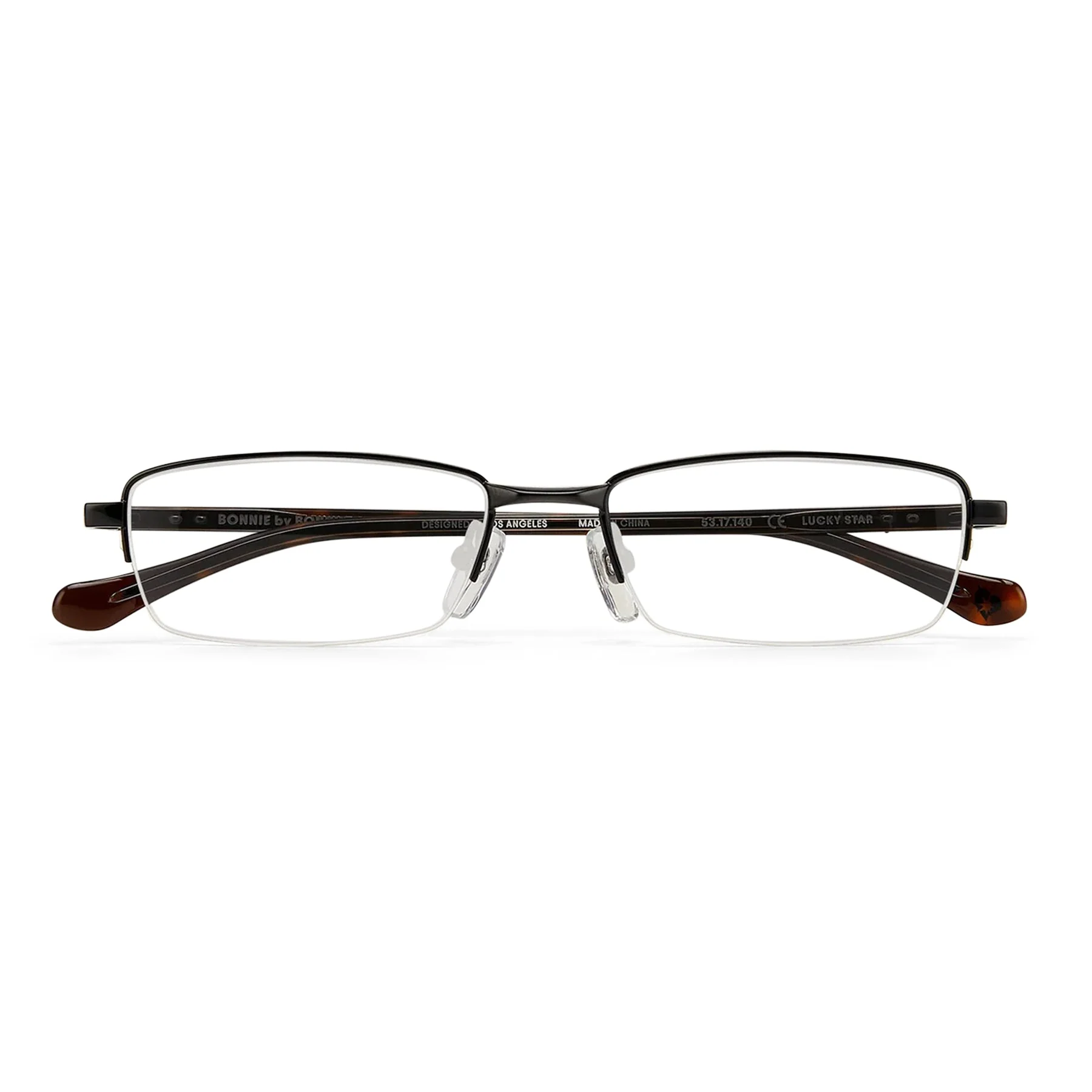 Lucky Star Optical / Black Tortoise Rimless & Blue-Light Lens