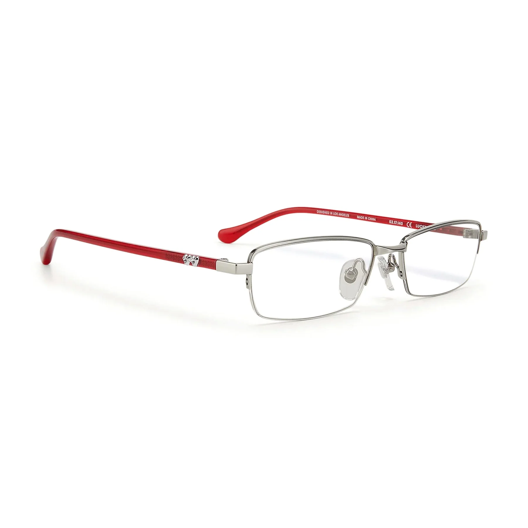 Lucky Star Optical / Silver Red Rimless & Blue-Light Lens - Image 2